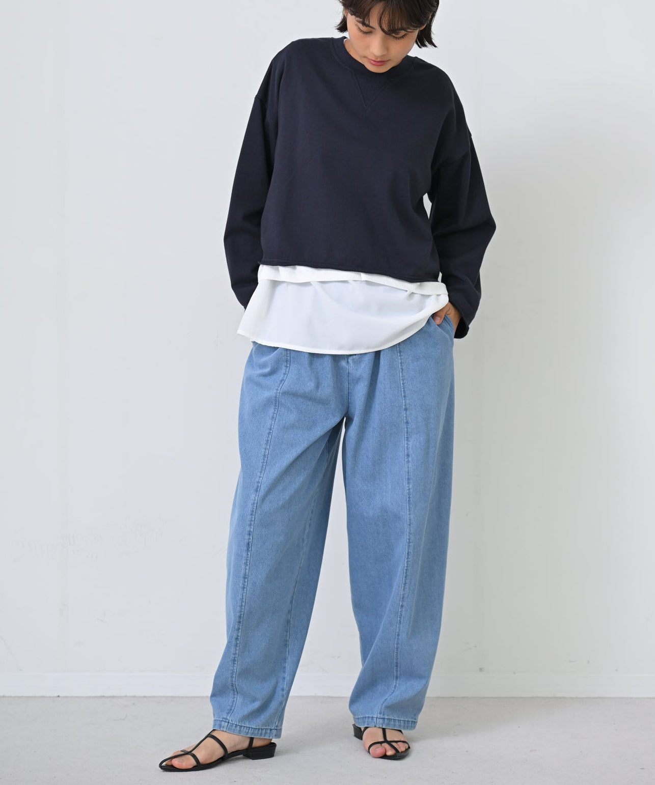 ネイビー　model：H166cm