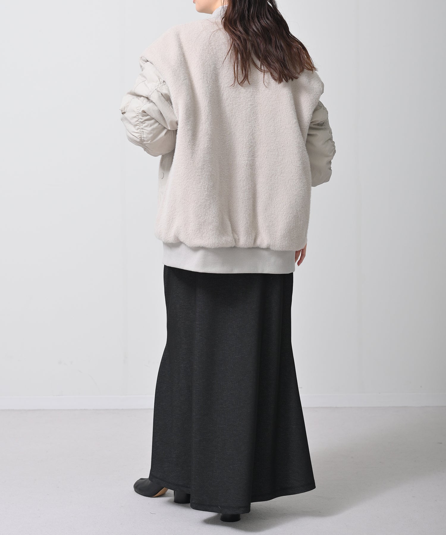 Mixed Texture Bomber Jacket