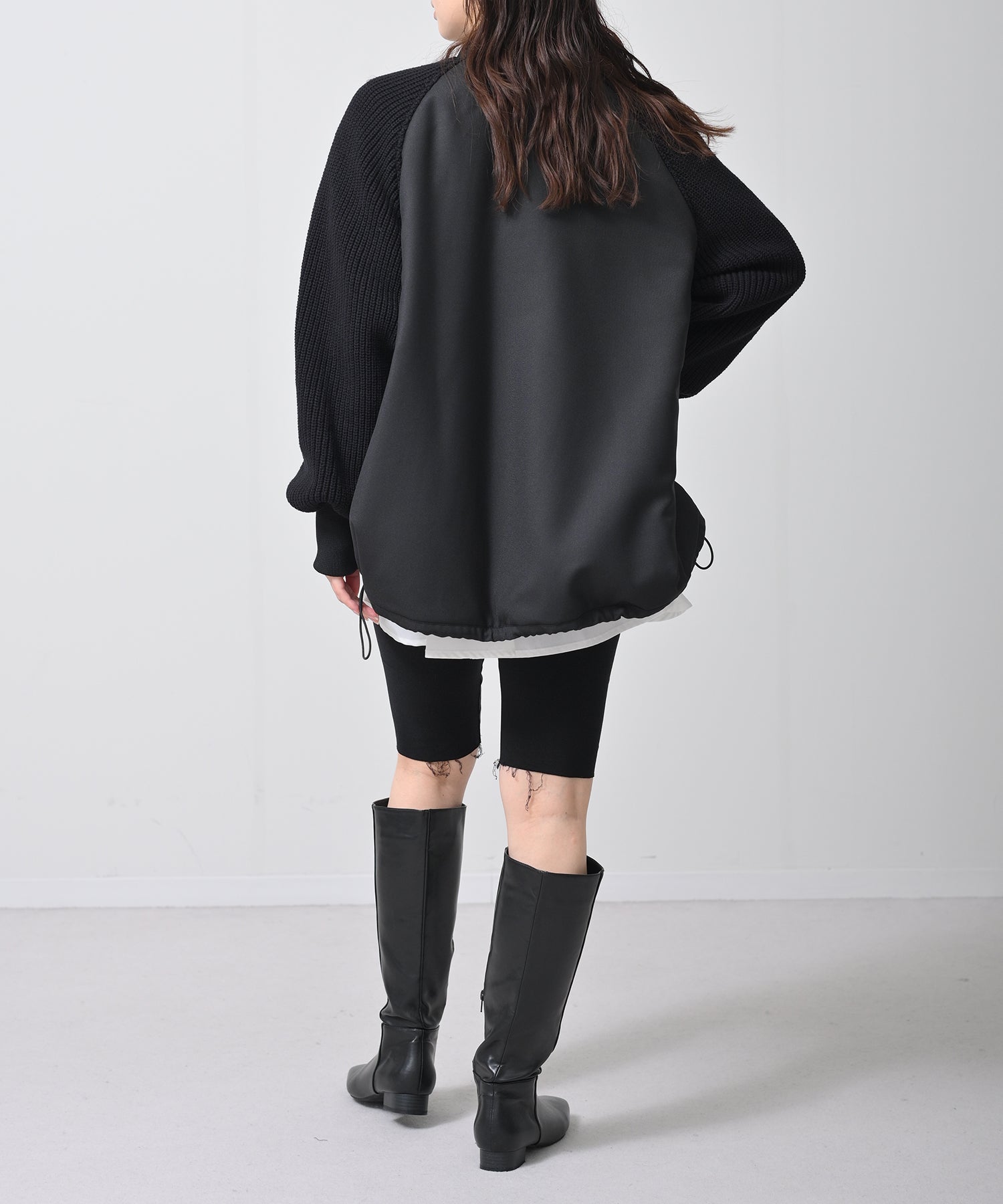 Hybrid Knit Sleeve Coat