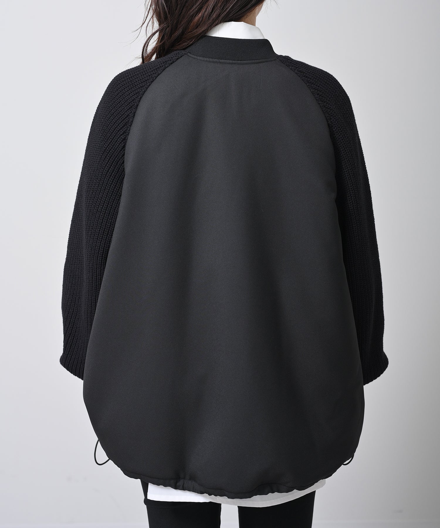 Hybrid Knit Sleeve Coat