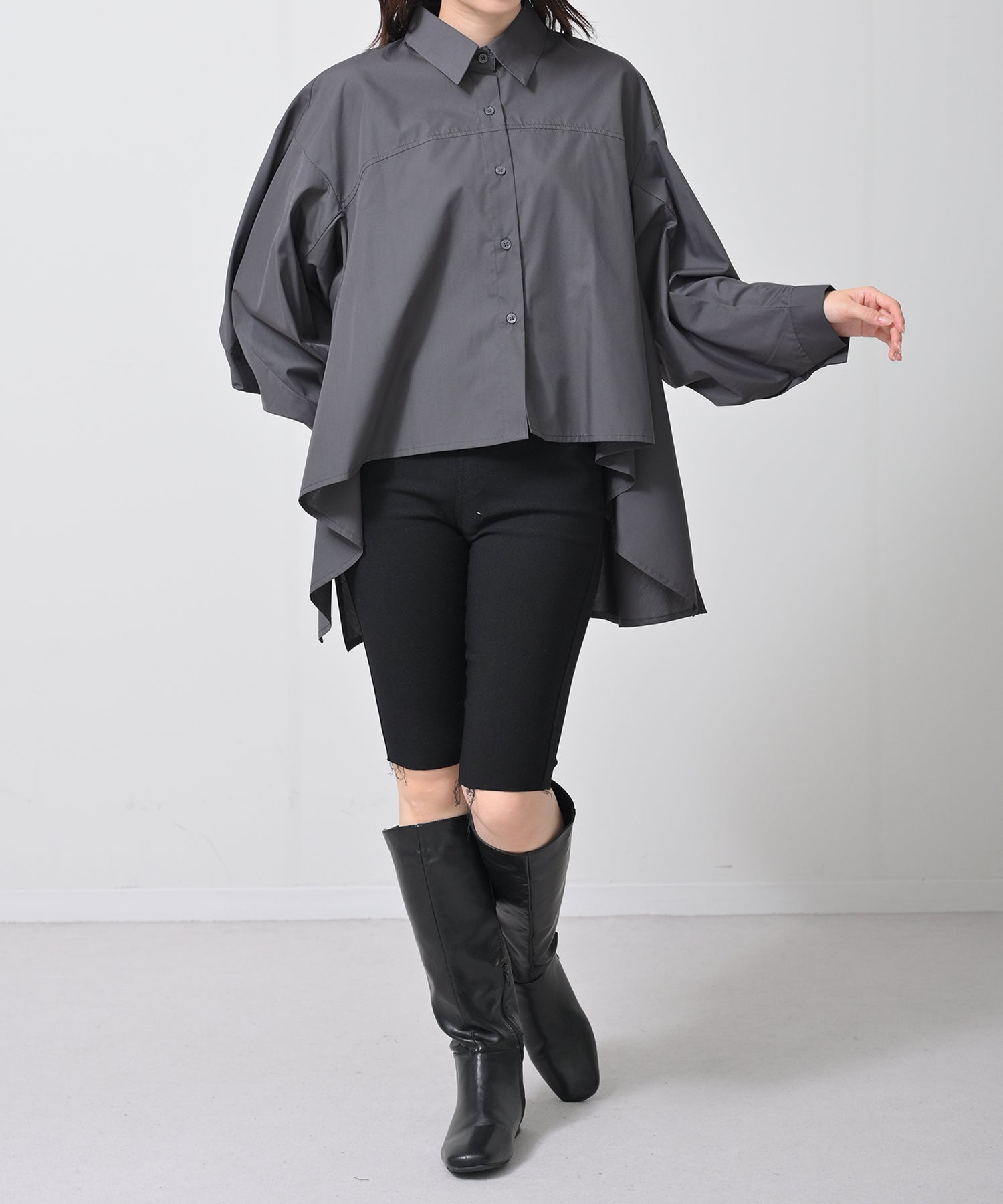 Dolman Sleeve Blouse with Panel Detail