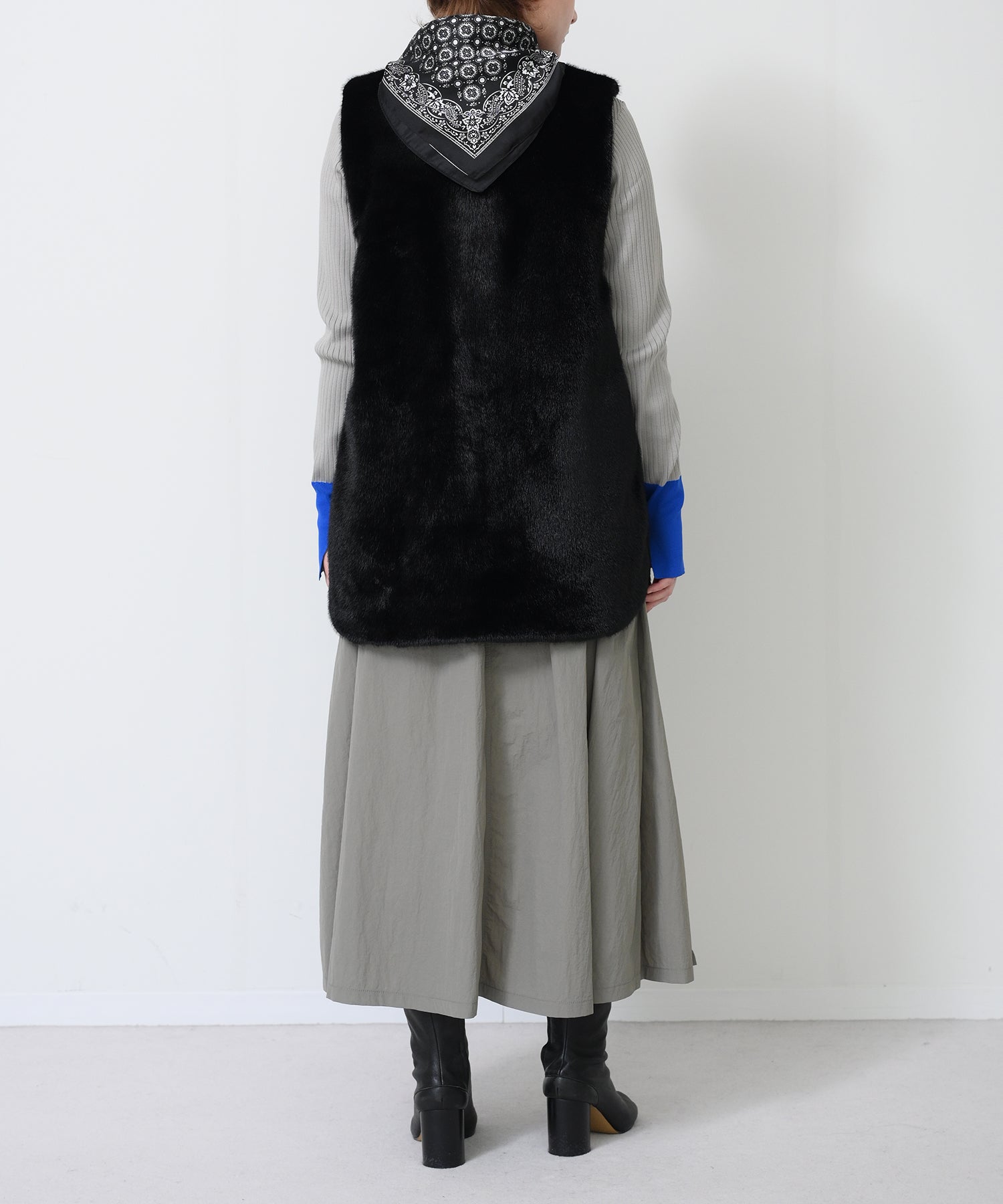 Tech Coat & Faux Fur Vest