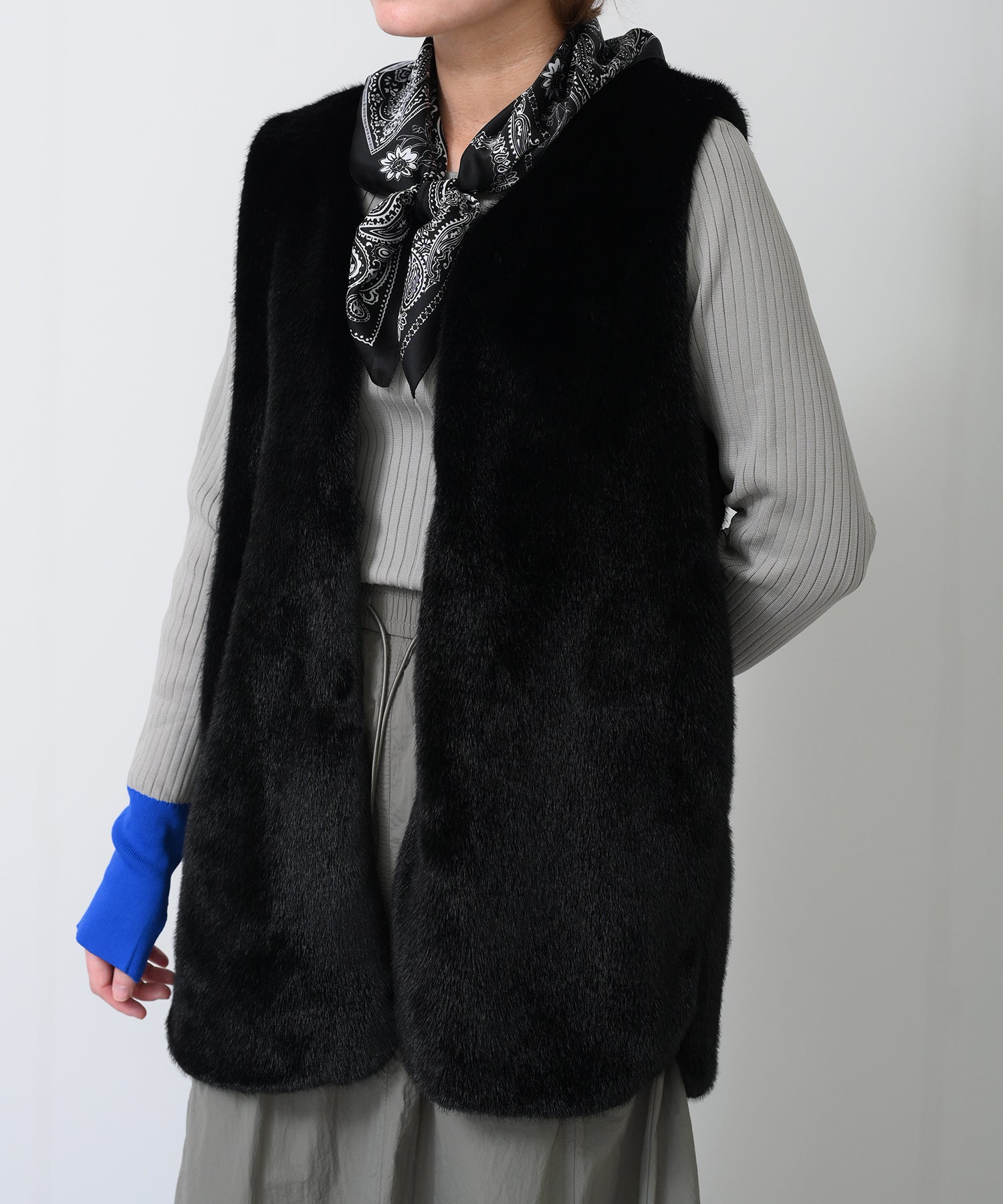 Tech Coat & Faux Fur Vest