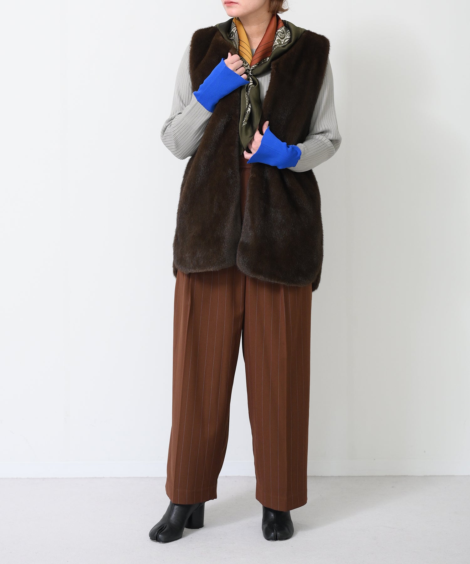 Tech Coat & Faux Fur Vest