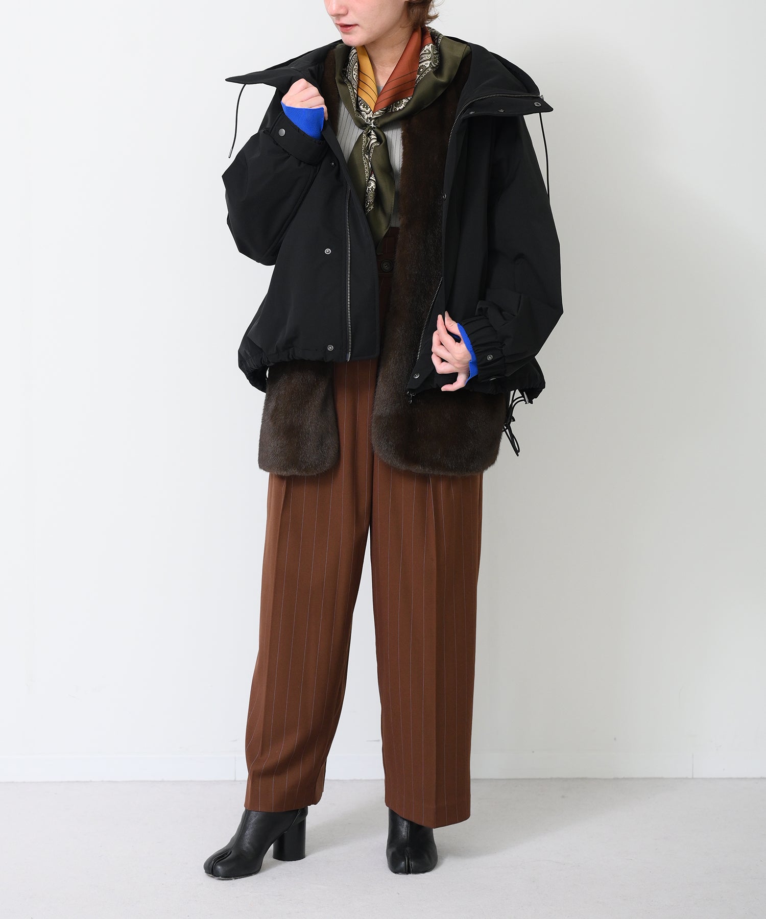 Tech Coat & Faux Fur Vest