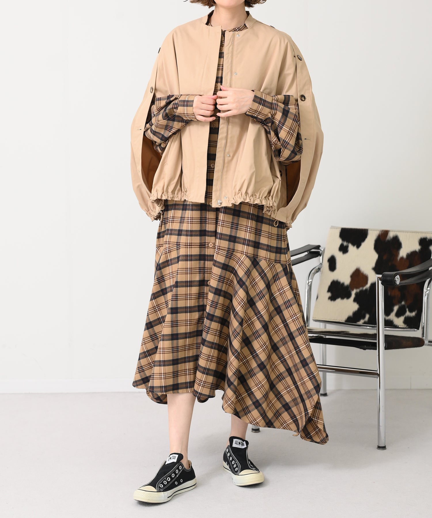 キャメル ボア ポンチョ org.jpg