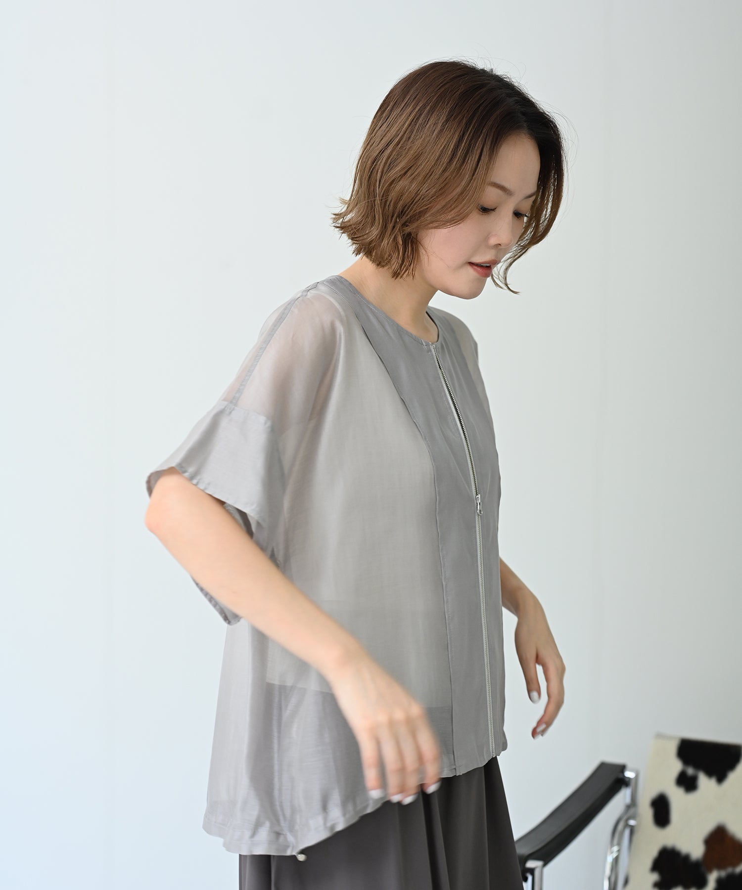 ドローコード半袖ジャケット