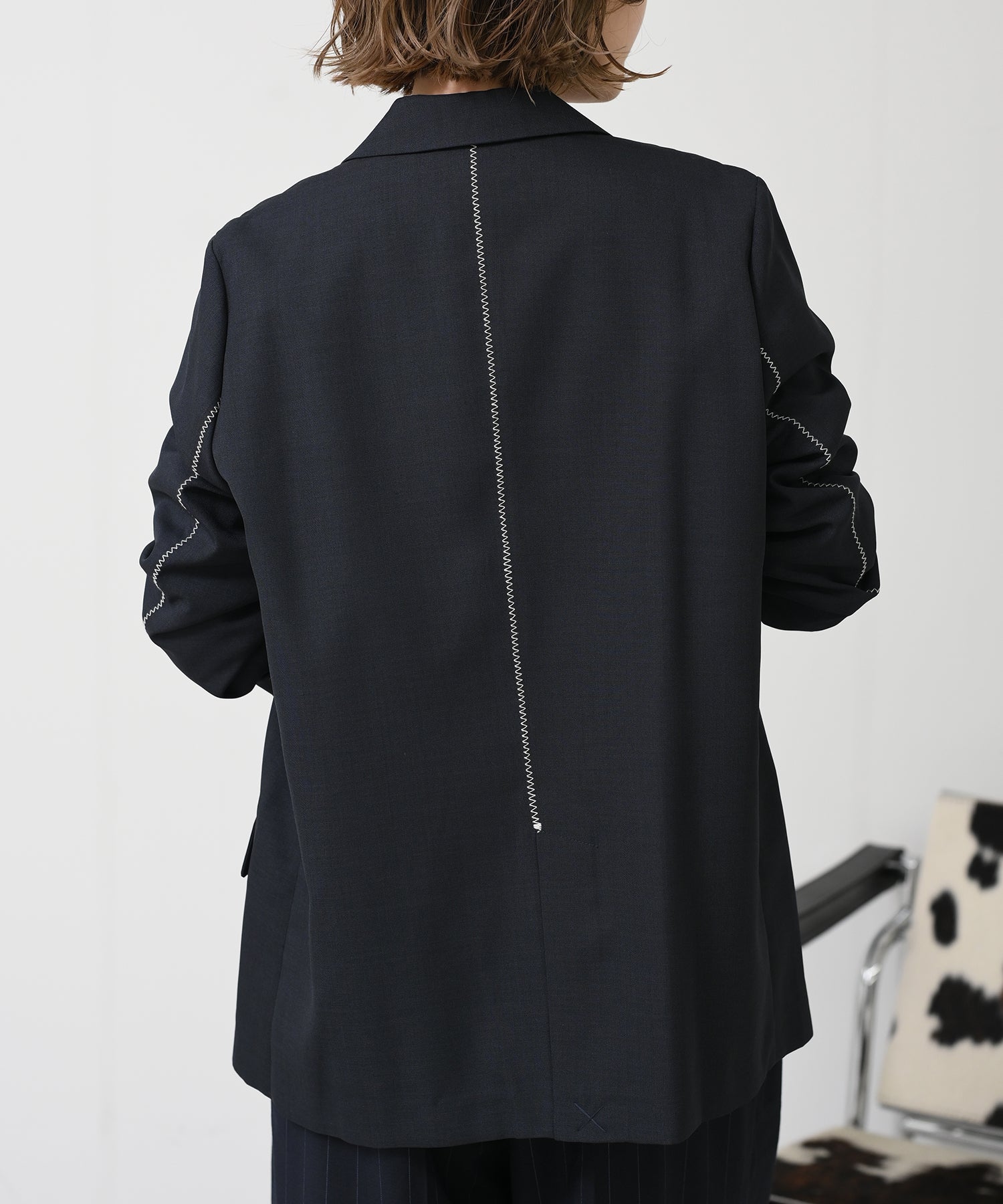 HERENCIA zigzag short sleeve jacket HERENCIA zigzag short sleeve jacket HERENCIA zigzag short