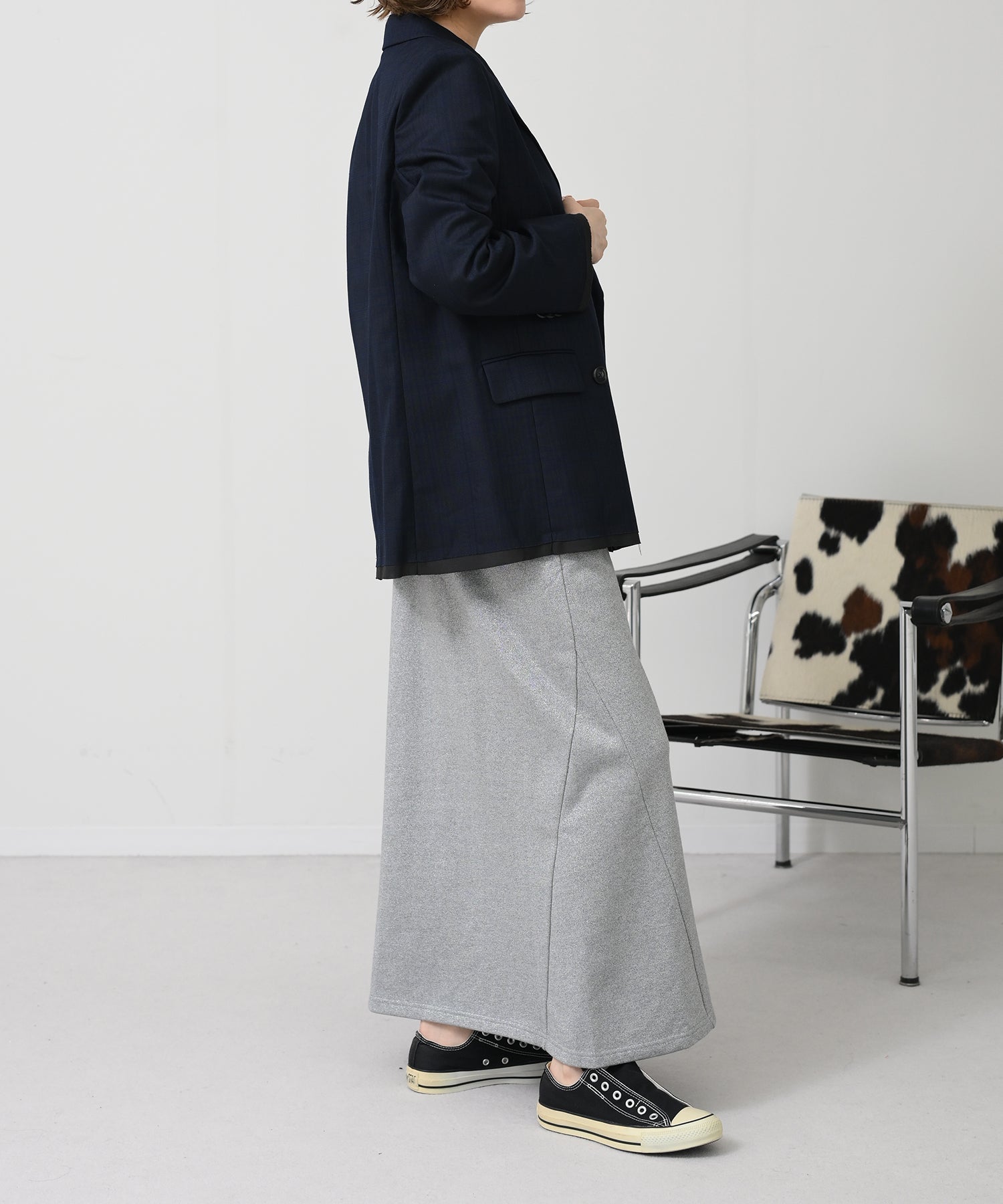 ネイビー×ブルーチェック　model：H167