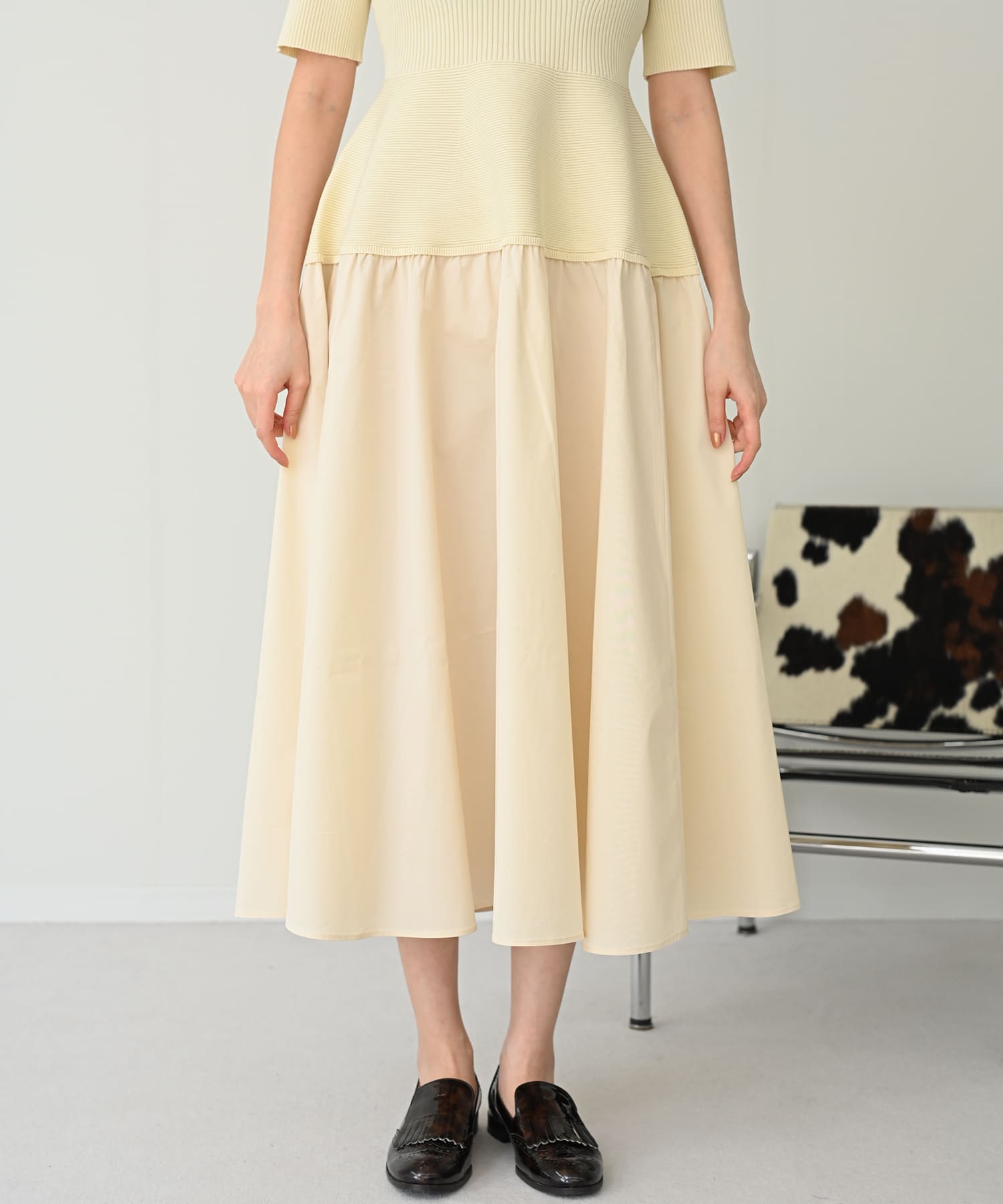 【Secretsale】V-neck knit dress