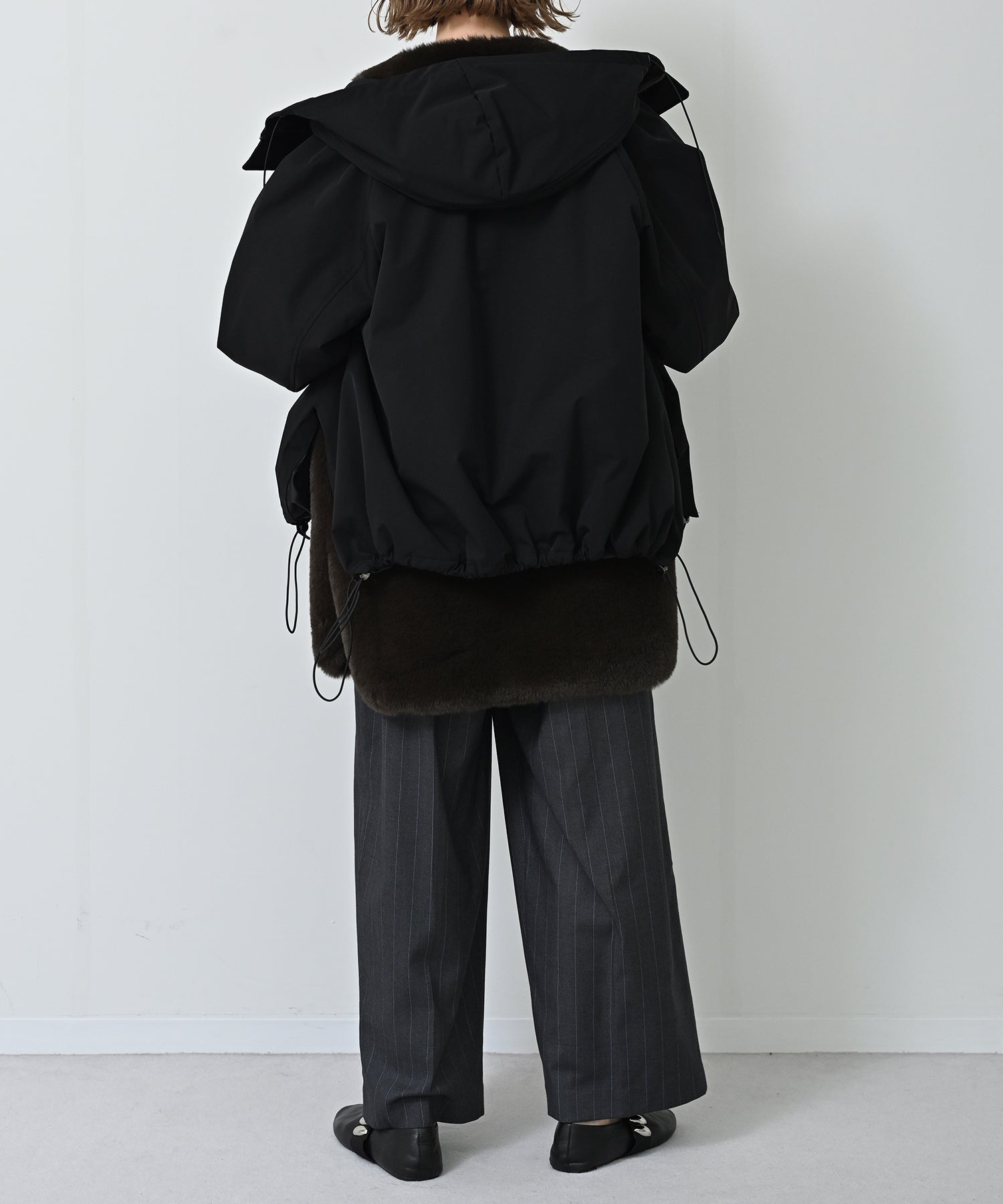 Tech Coat & Faux Fur Vest