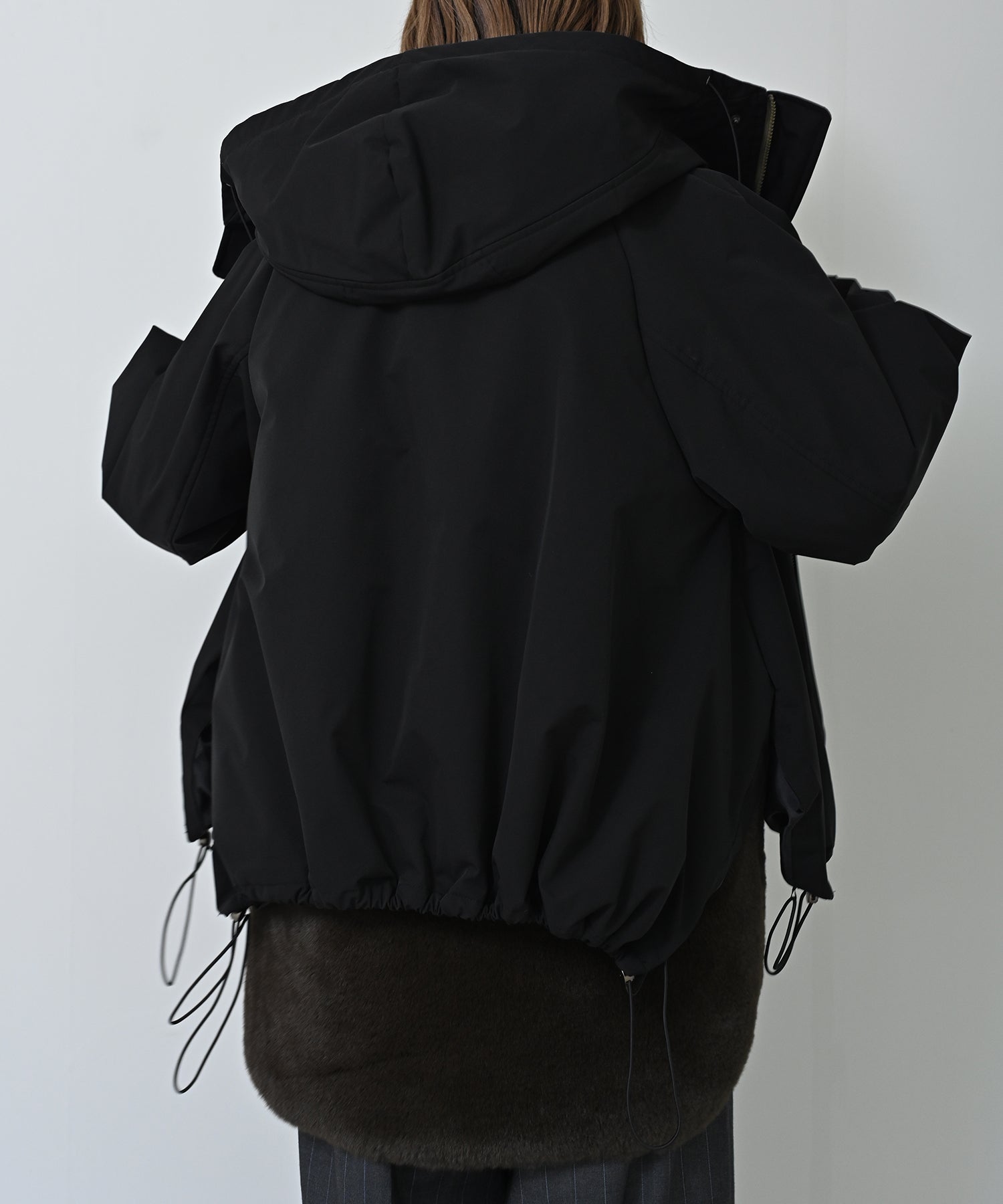 Tech Coat & Faux Fur Vest