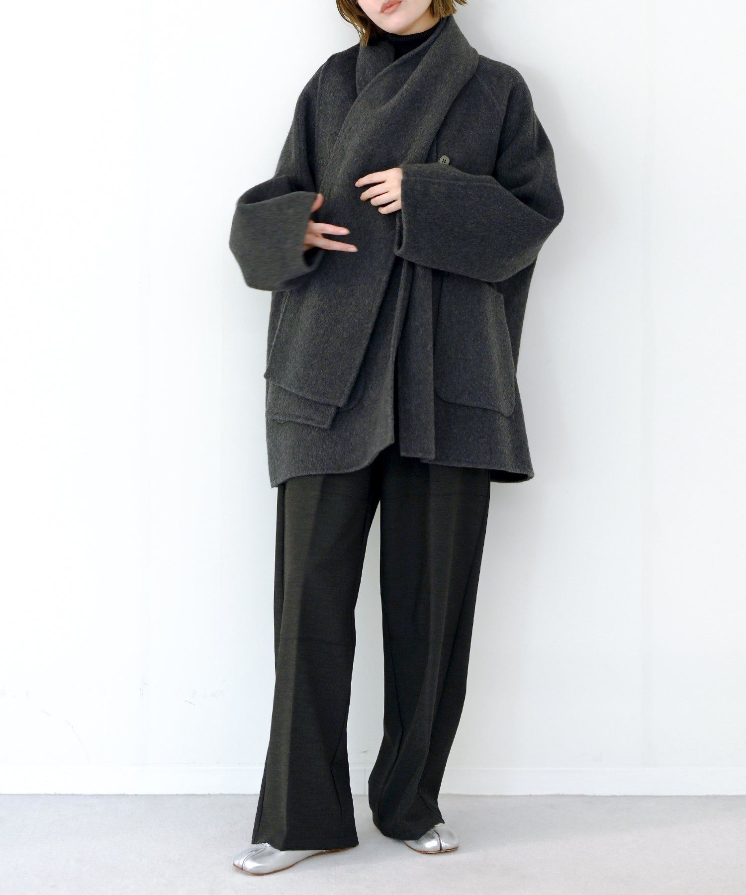 Sillage ウール コート charcoal grey WOOL COAT Sillage ウール コート charcoal grey WOOL COAT City Coat