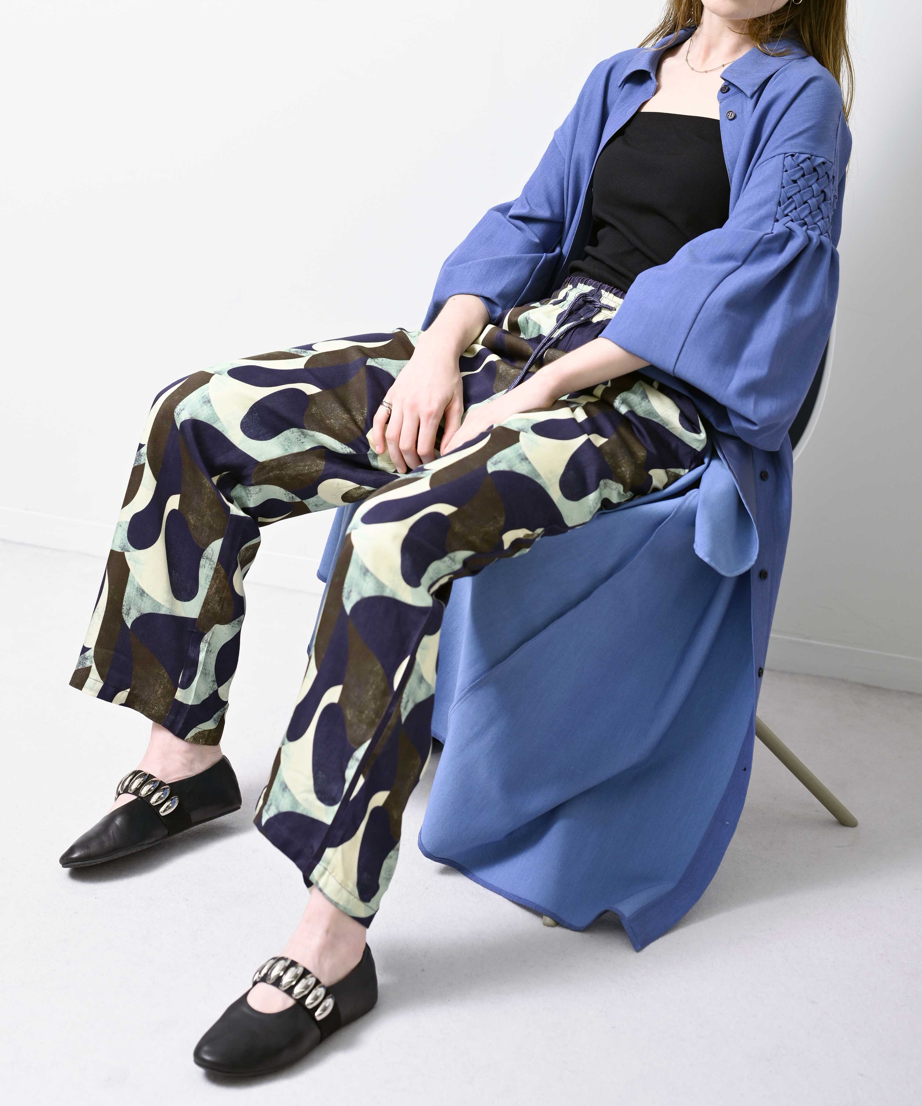 ネイビー×グリーン　model：H170