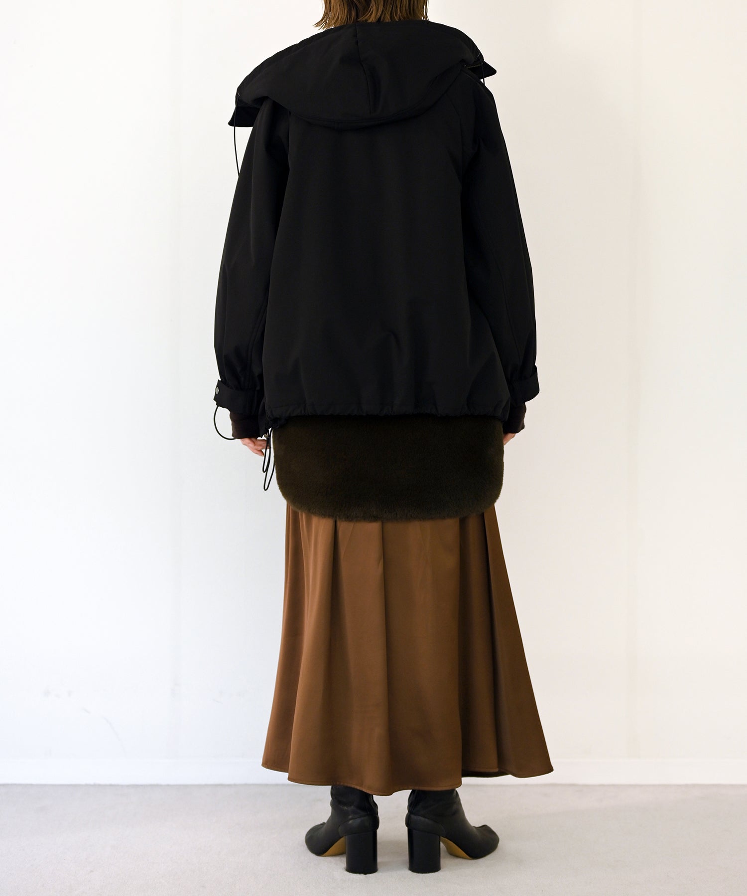 Tech Coat & Faux Fur Vest