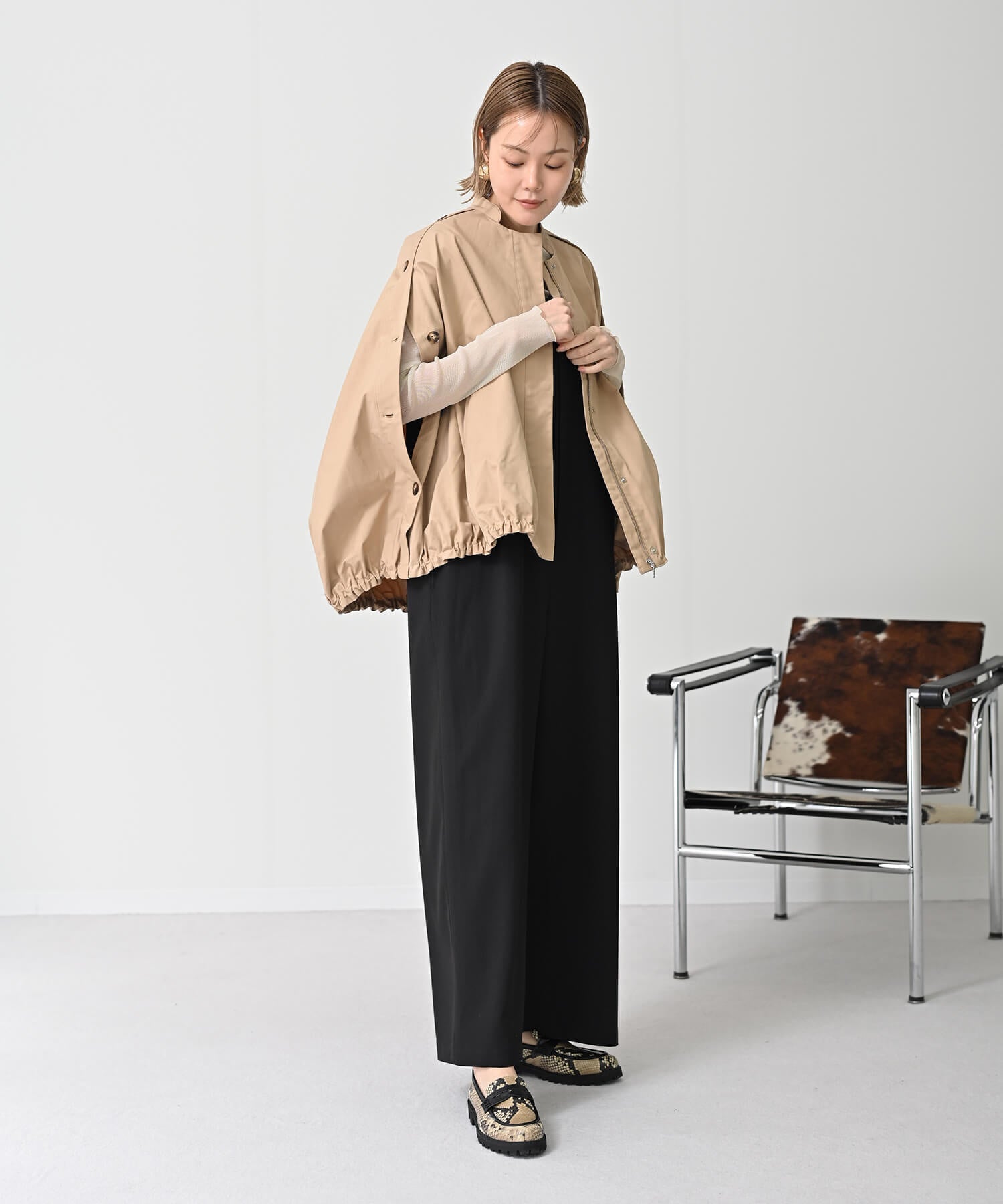 【Secretsale】Side Button Poncho