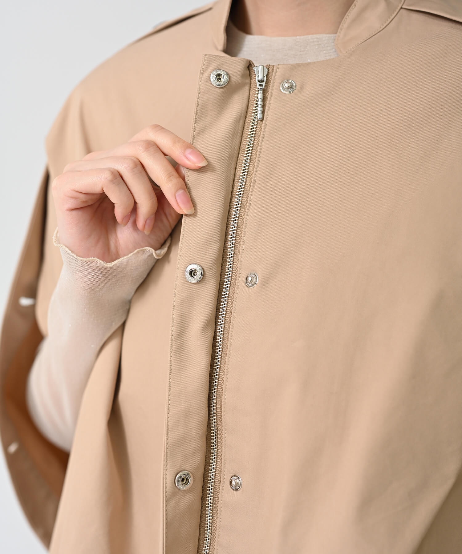 【Secretsale】Side Button Poncho