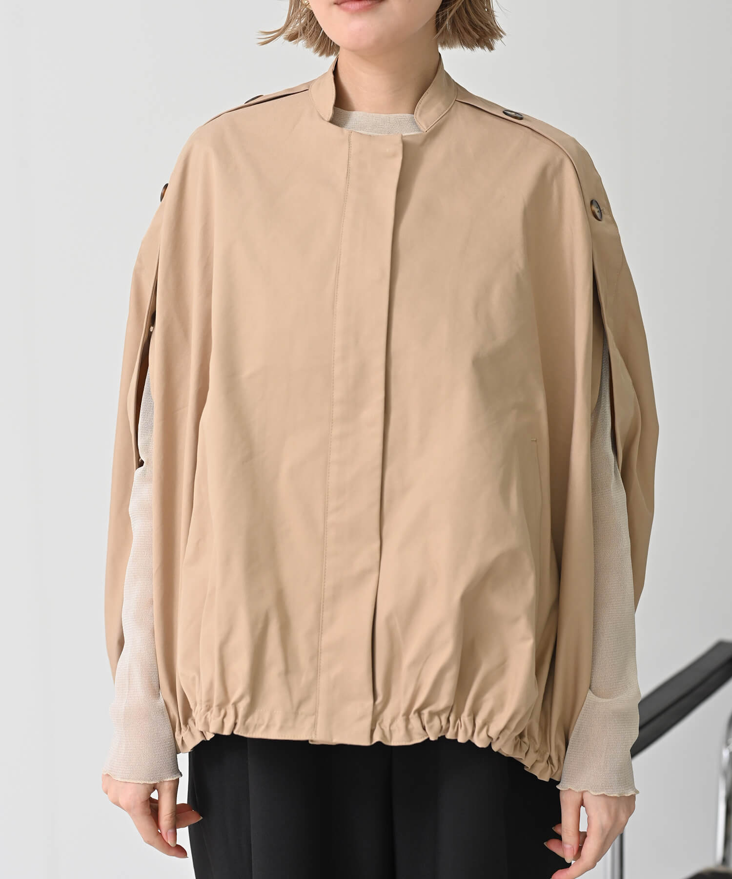 【Secretsale】Side Button Poncho