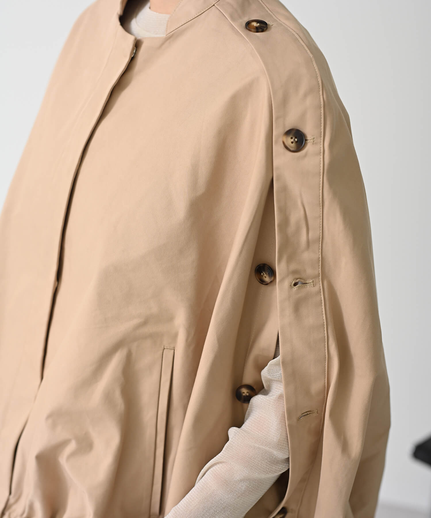 【Secretsale】Side Button Poncho