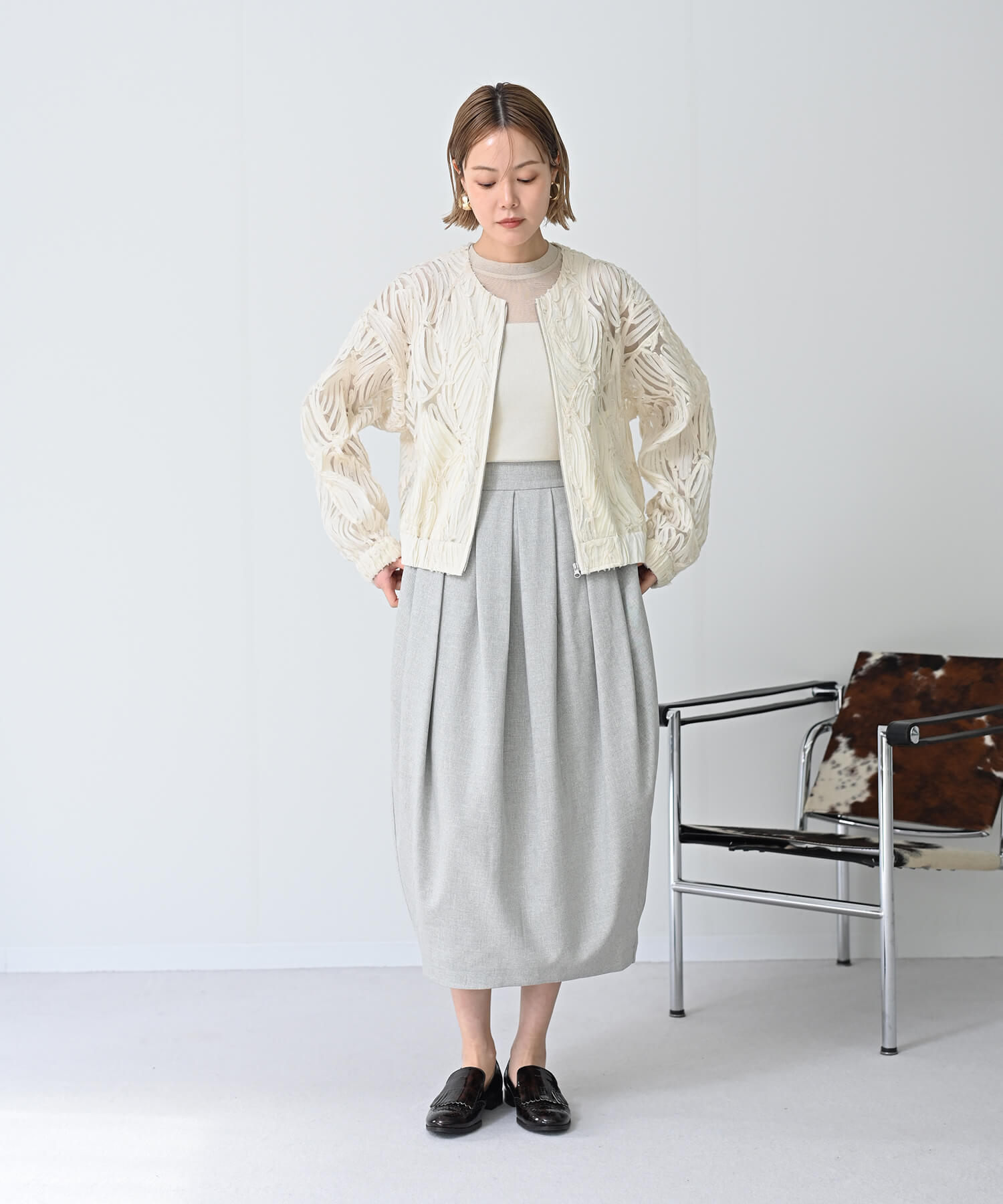 【Timesale】コードレースブルゾン