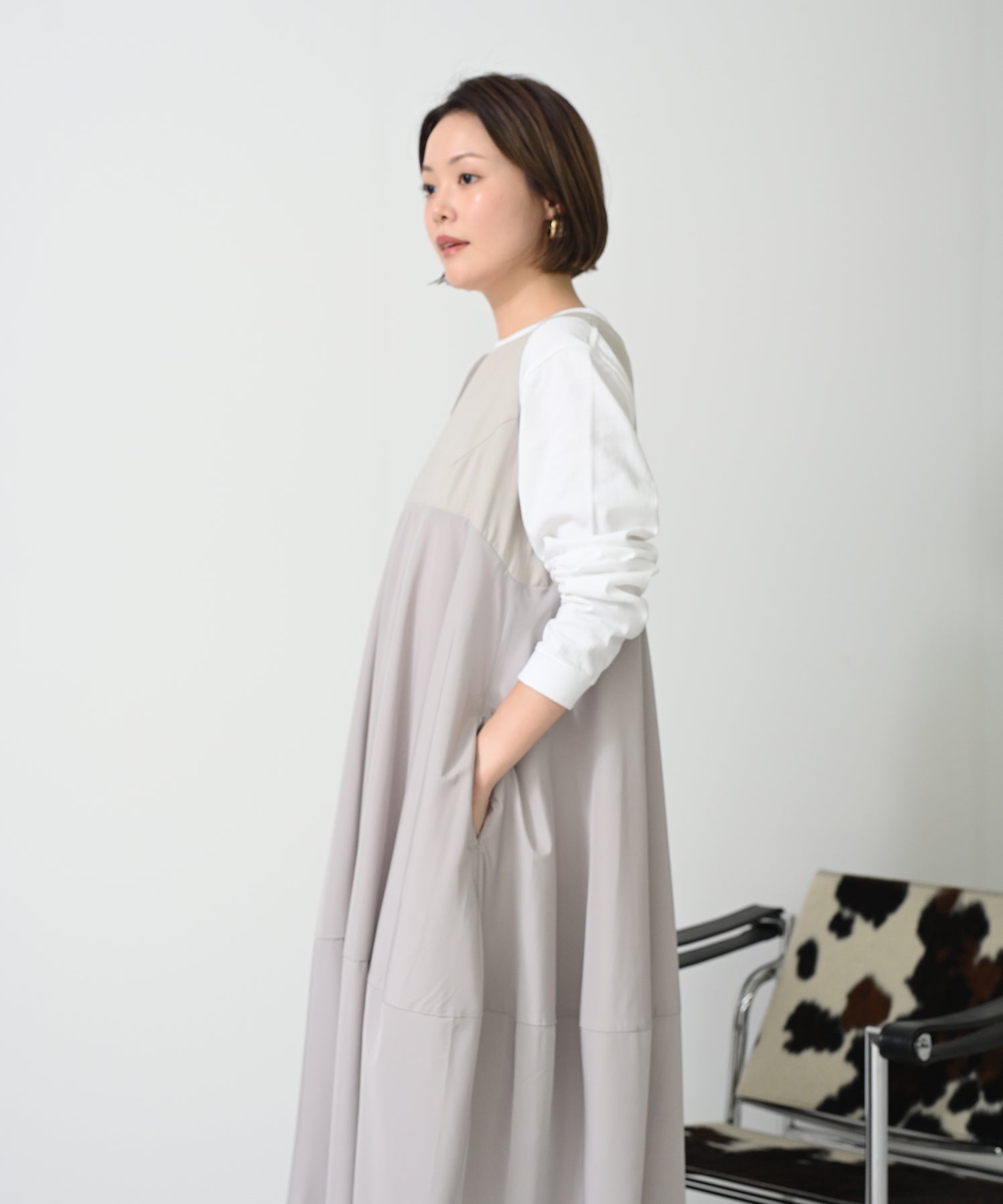 グレージュ　model：H167