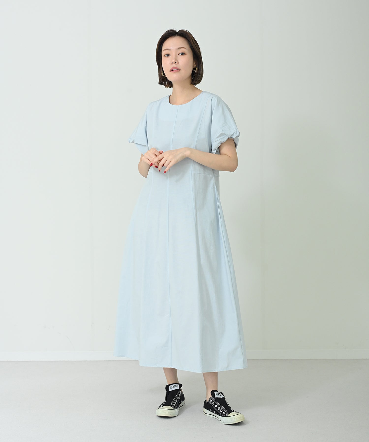 m＊21.5.3プロフ更新必読 さま リルフェテ ケープ付きワンピースドレス♡ タックパフスリーブワンピースドレス