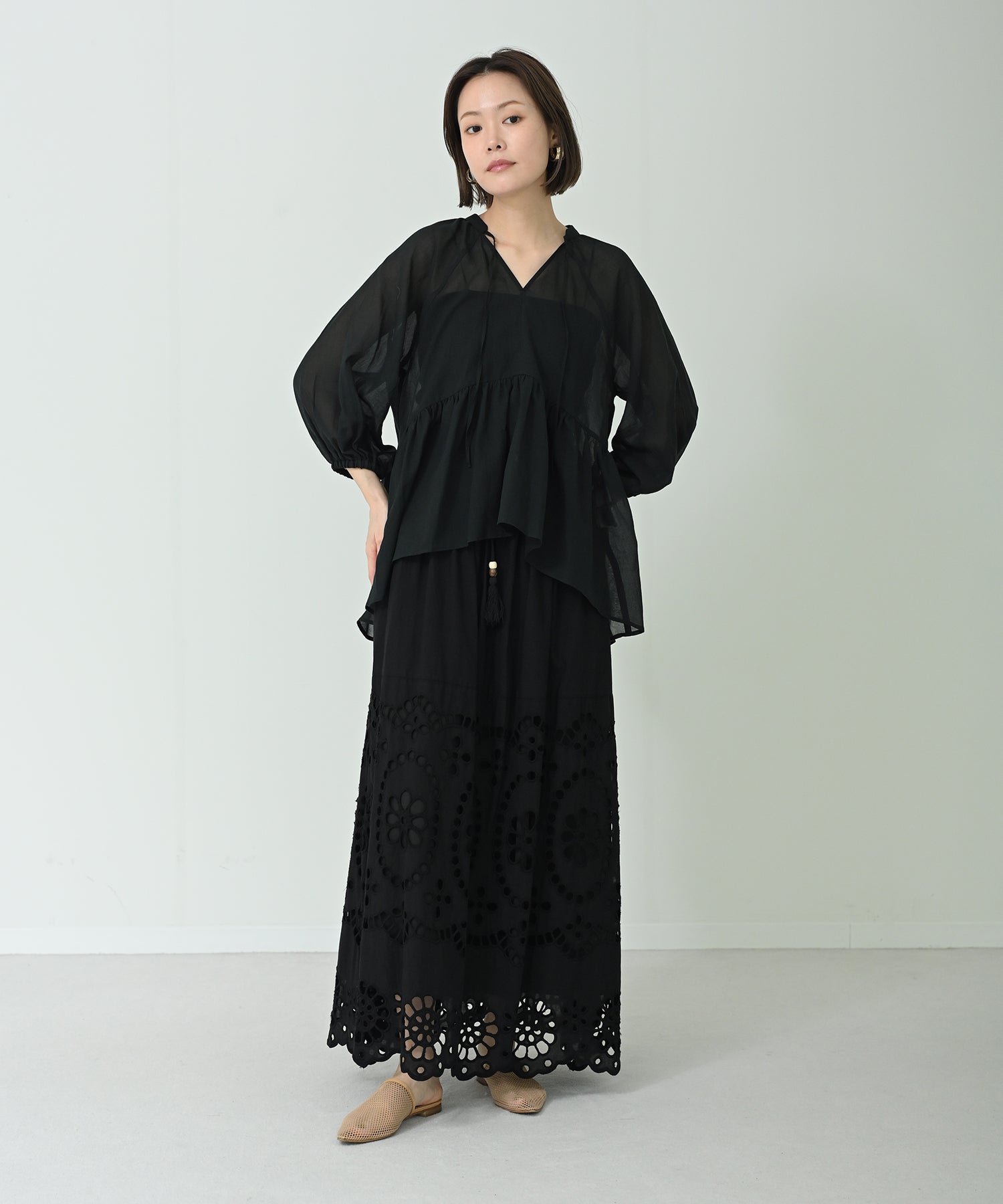 未使用級✨極 美品【EPOCA】カットワークレース フレア スカート 未使用級✨極 美品【EPOCA】カットワークレース フレア スカート