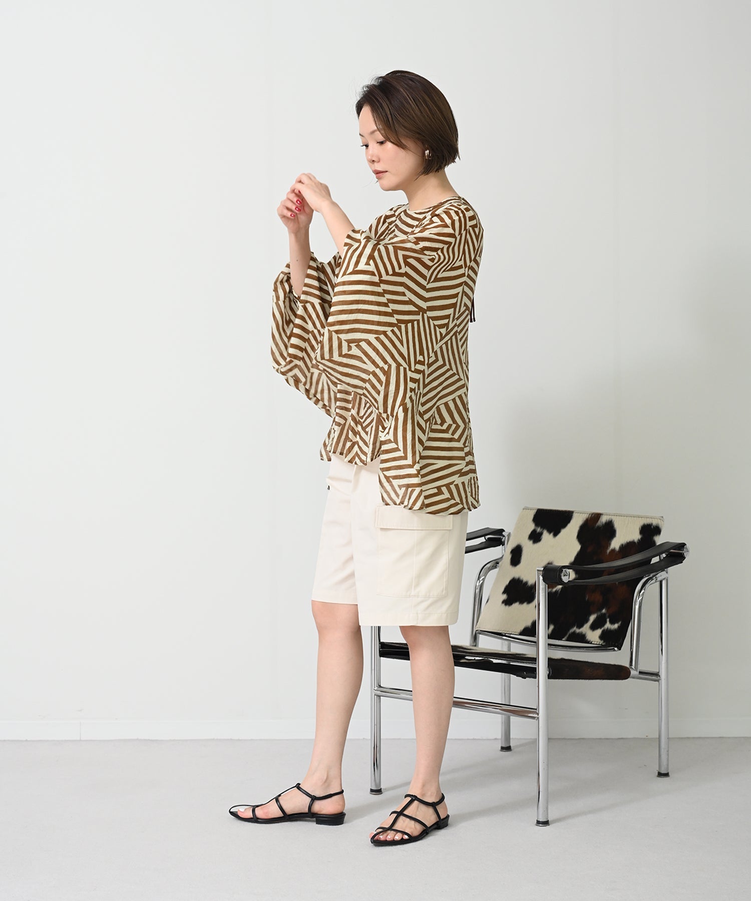 ブラウン×アイボリー　model：H167