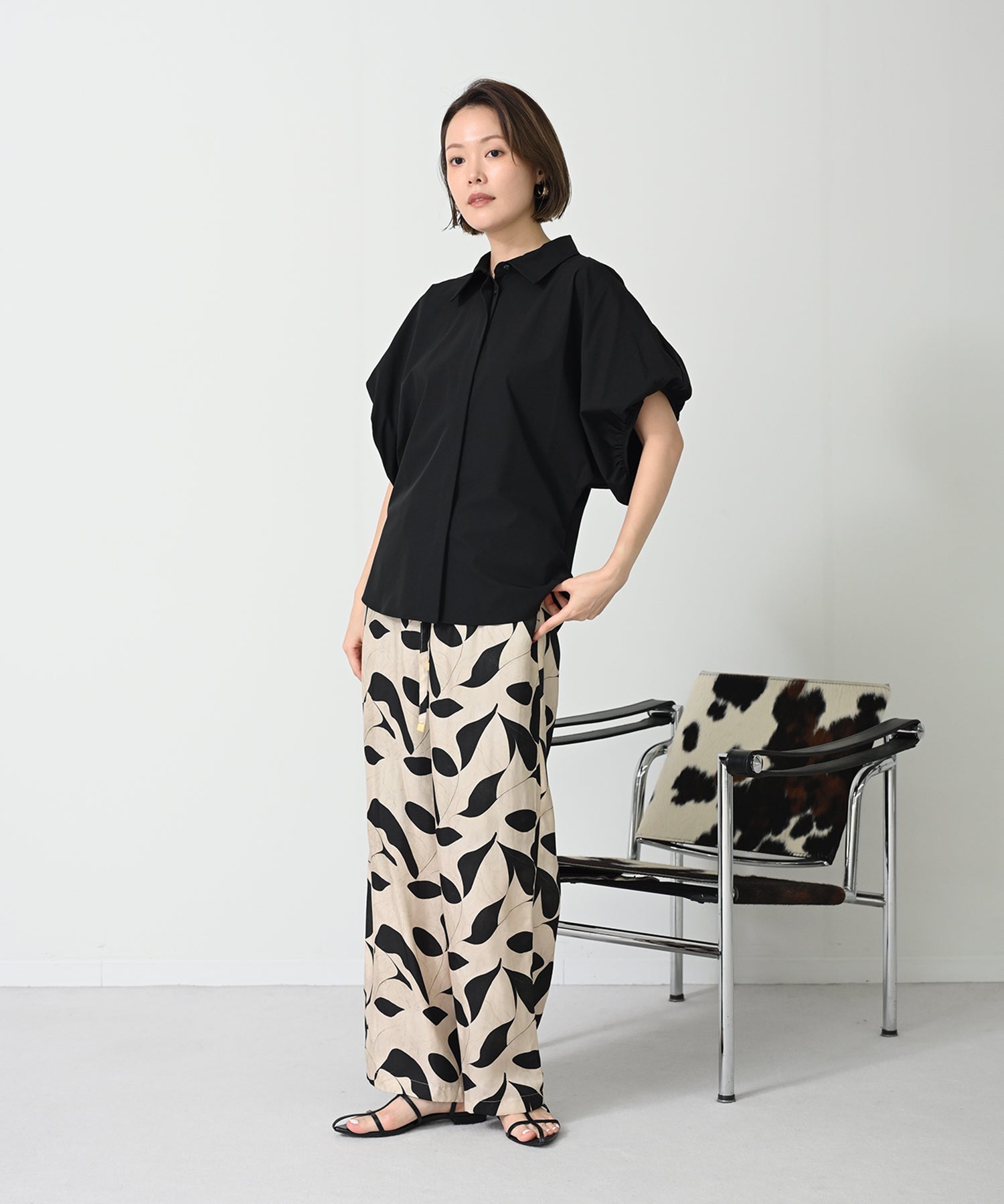 ベージュ×ブラック　model ：H167