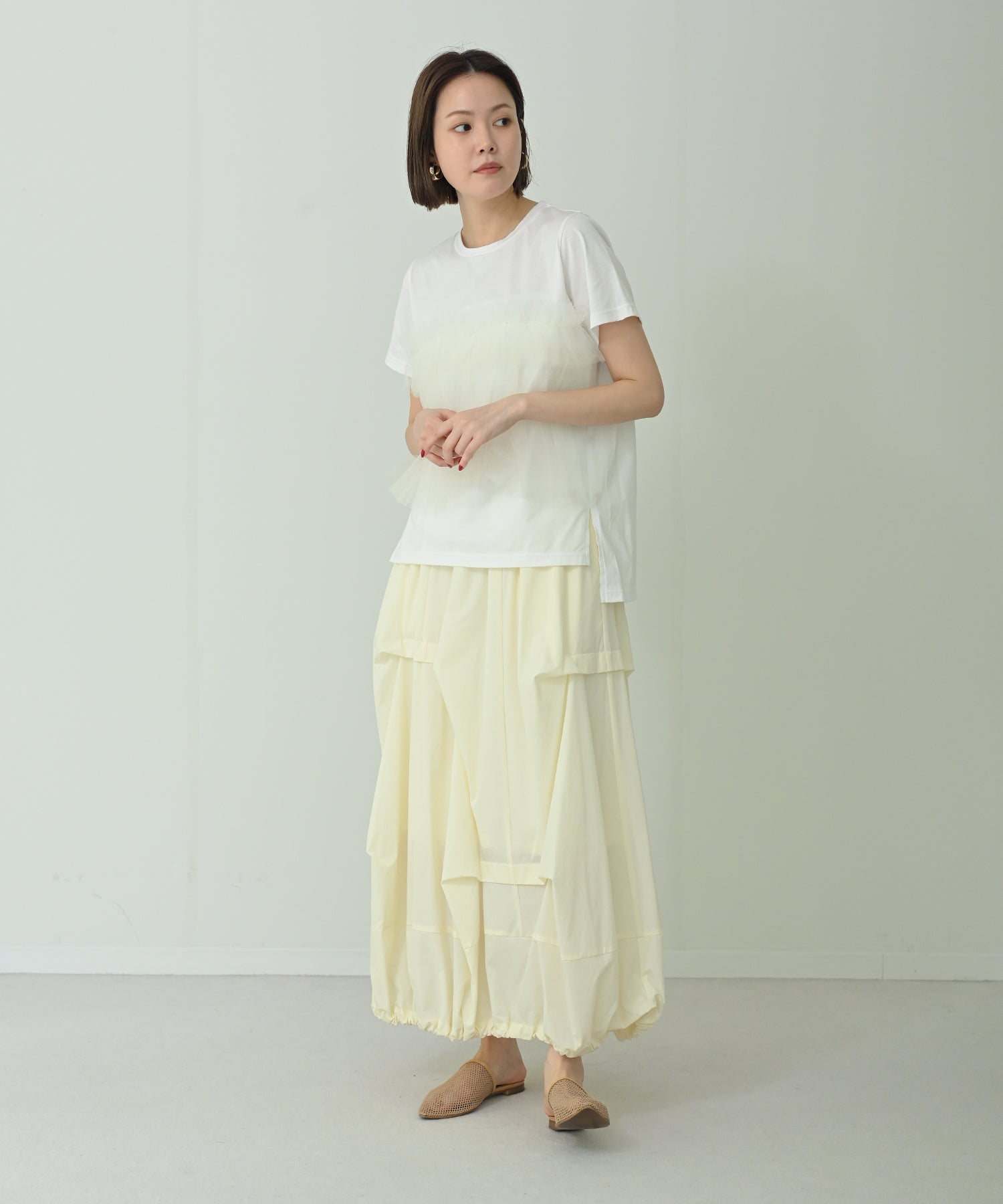 アシンメトリーバルーンスカート