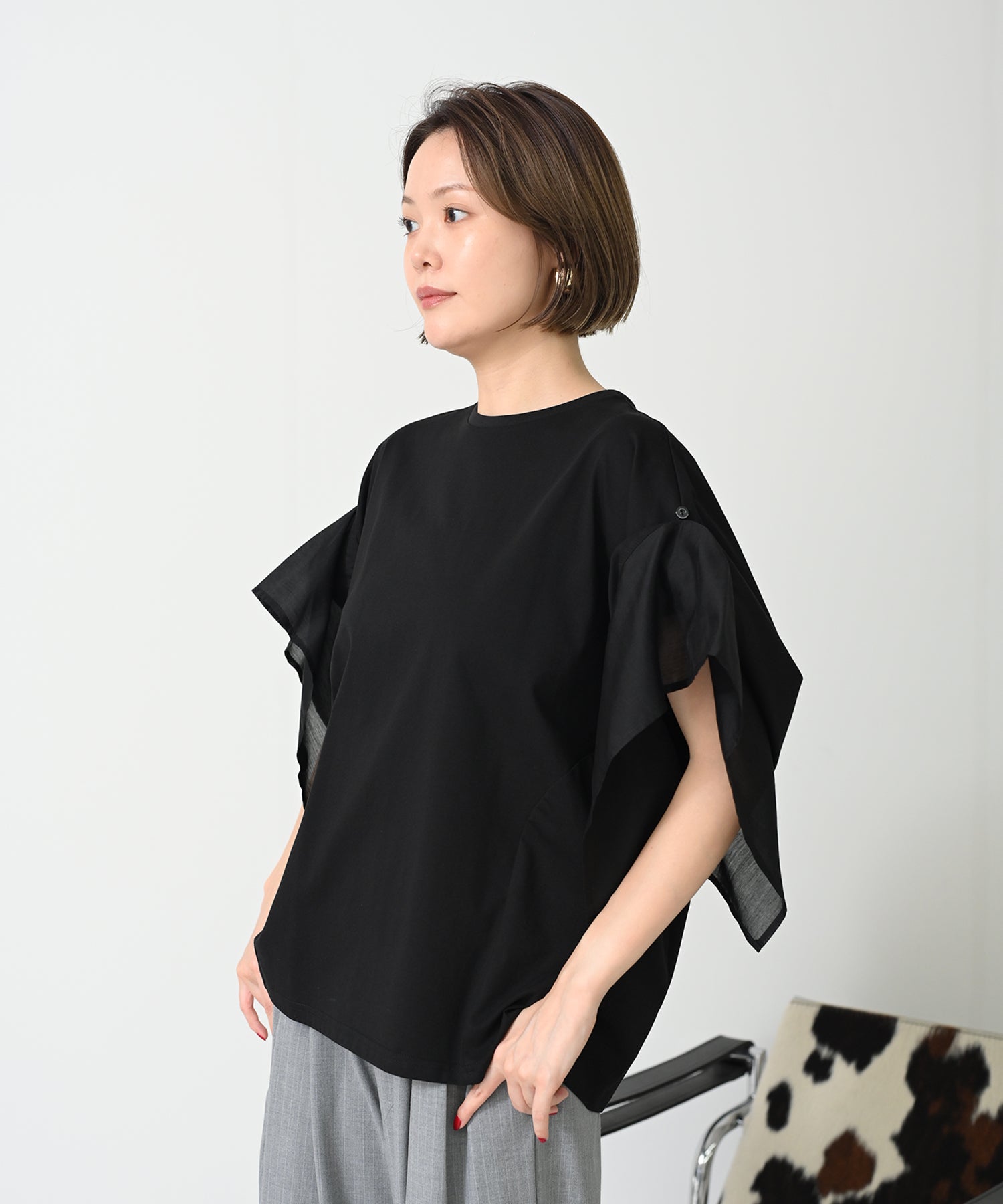 フェノメノン/名作スモークシリーズ/裏地付き半袖トップス/織柄/L BACK LAYER SHIRT｜TOPS(トップス)｜MANOF OFFICIAL ONLINE STORE