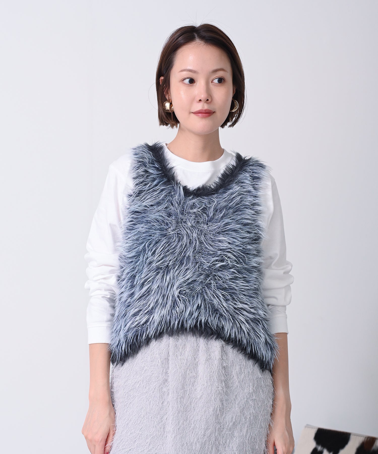 Mohair Knit Vest