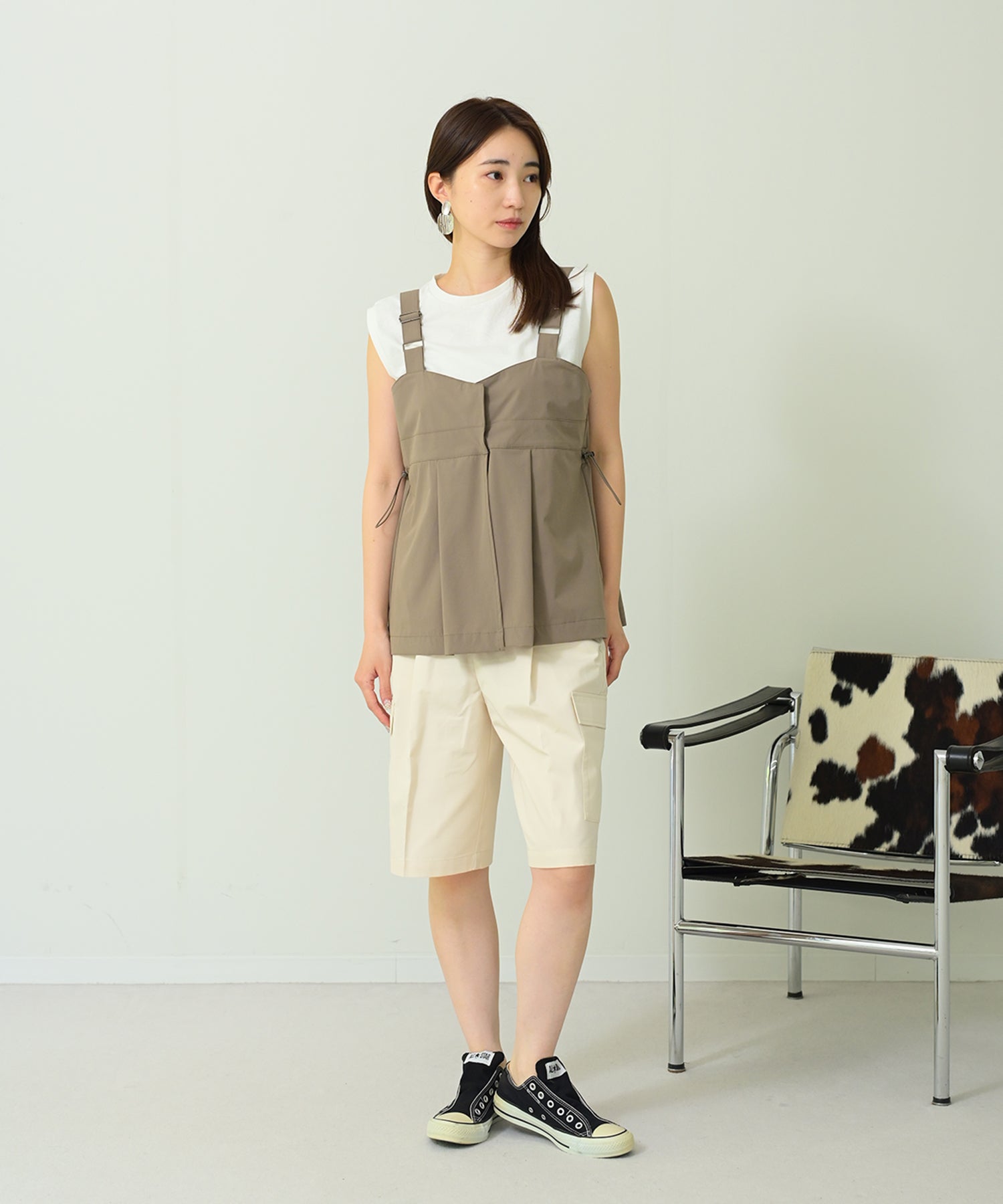 FREAK'S STORE/接触冷感/UV リネンタッチ ビスチェ セットアップ
