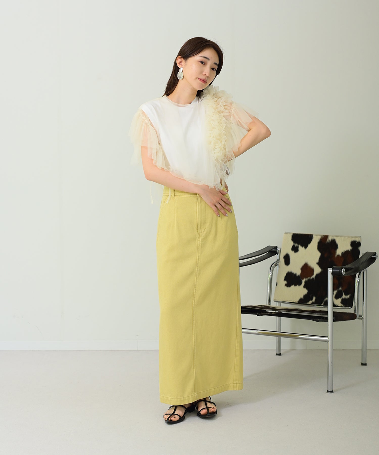 INDIVI カーキ タイトスカート サイズ19 m35671614949_1.jpg?1717046829