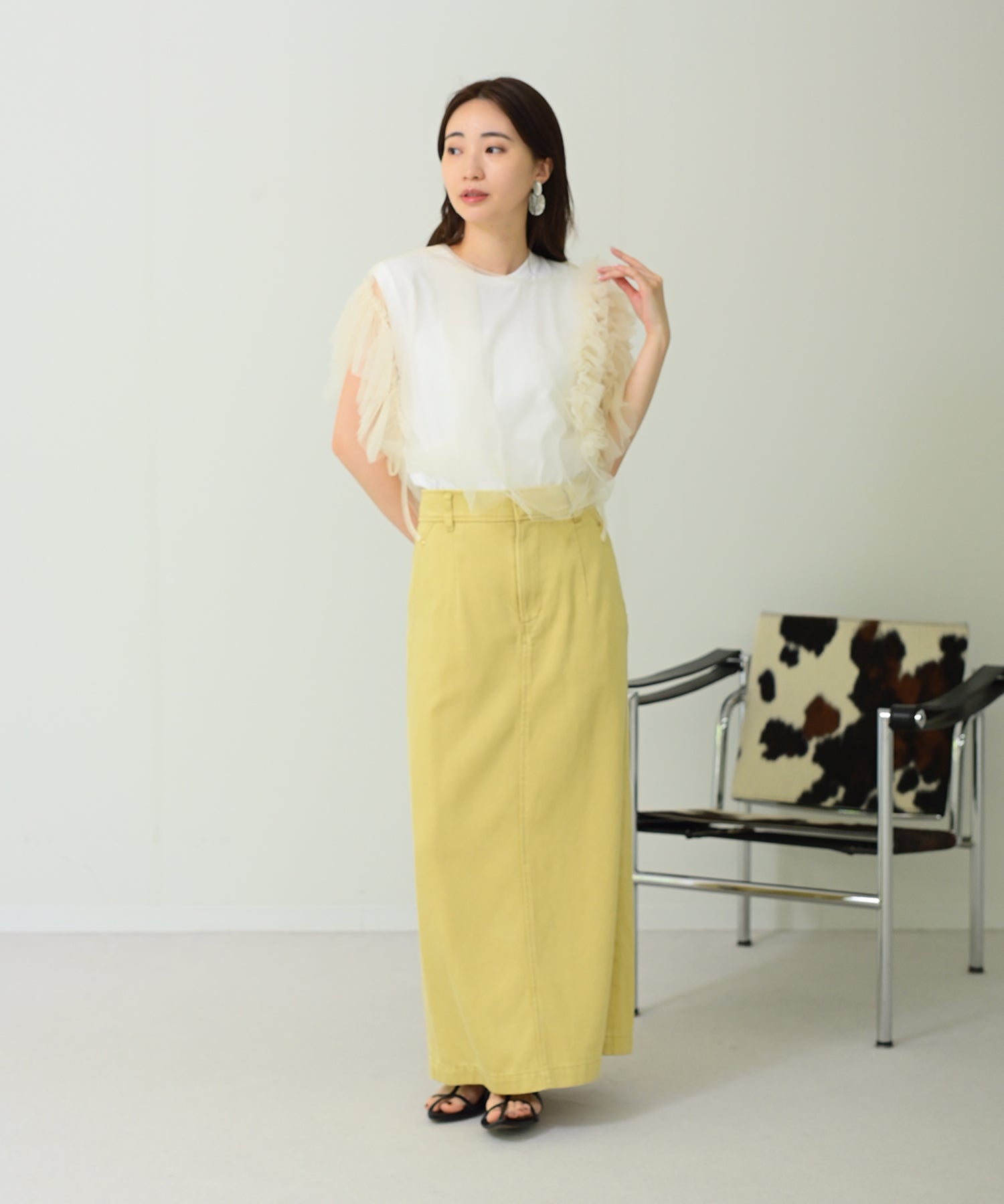 タイムセール‼️BEIGE タイトスカート 後ろファスナー　未使用品 予約]フロントジップニットタイトスカート/ブラウン – Lumier