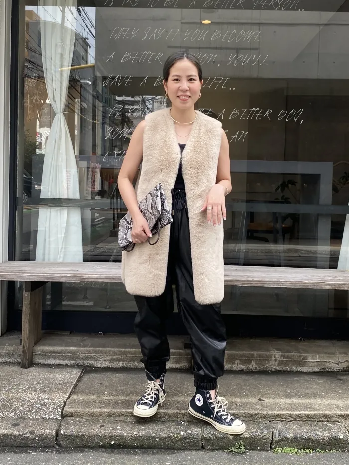 Faux Fur × Mouton Reversible Vest Gilet