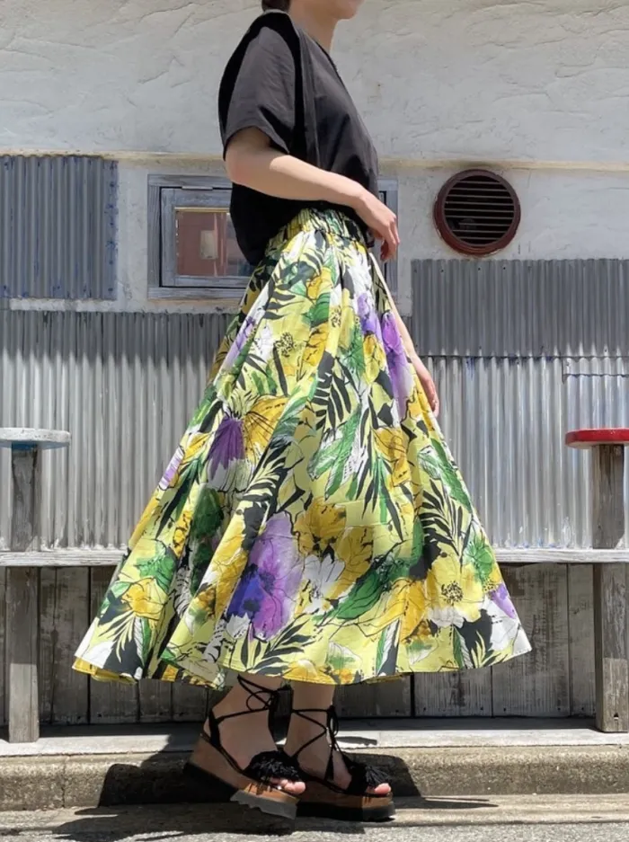 フラワープリントスカート | 170cm / れん | HERENCIA