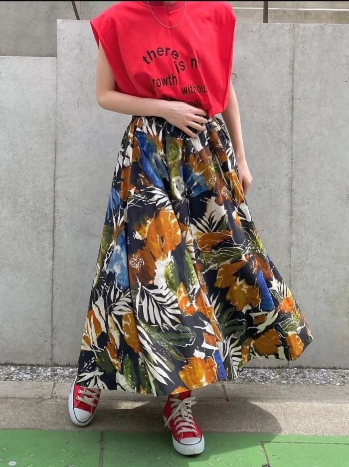 フラワープリントスカート | 170cm / ren | HERENCIA (ヘレンチア 