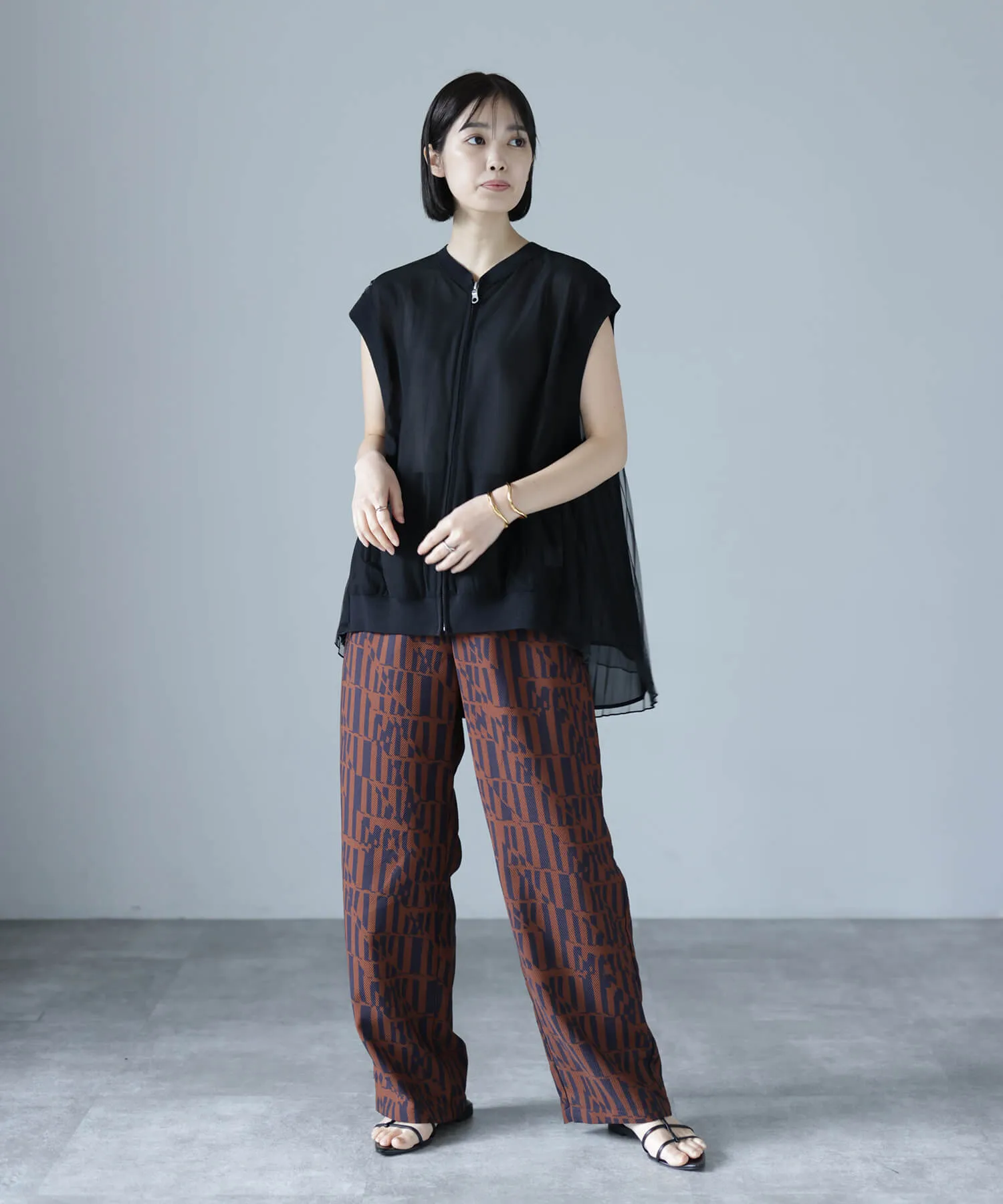 Geometry fancy easy pants | HERENCIA(ヘレンチア) | HERENCIA