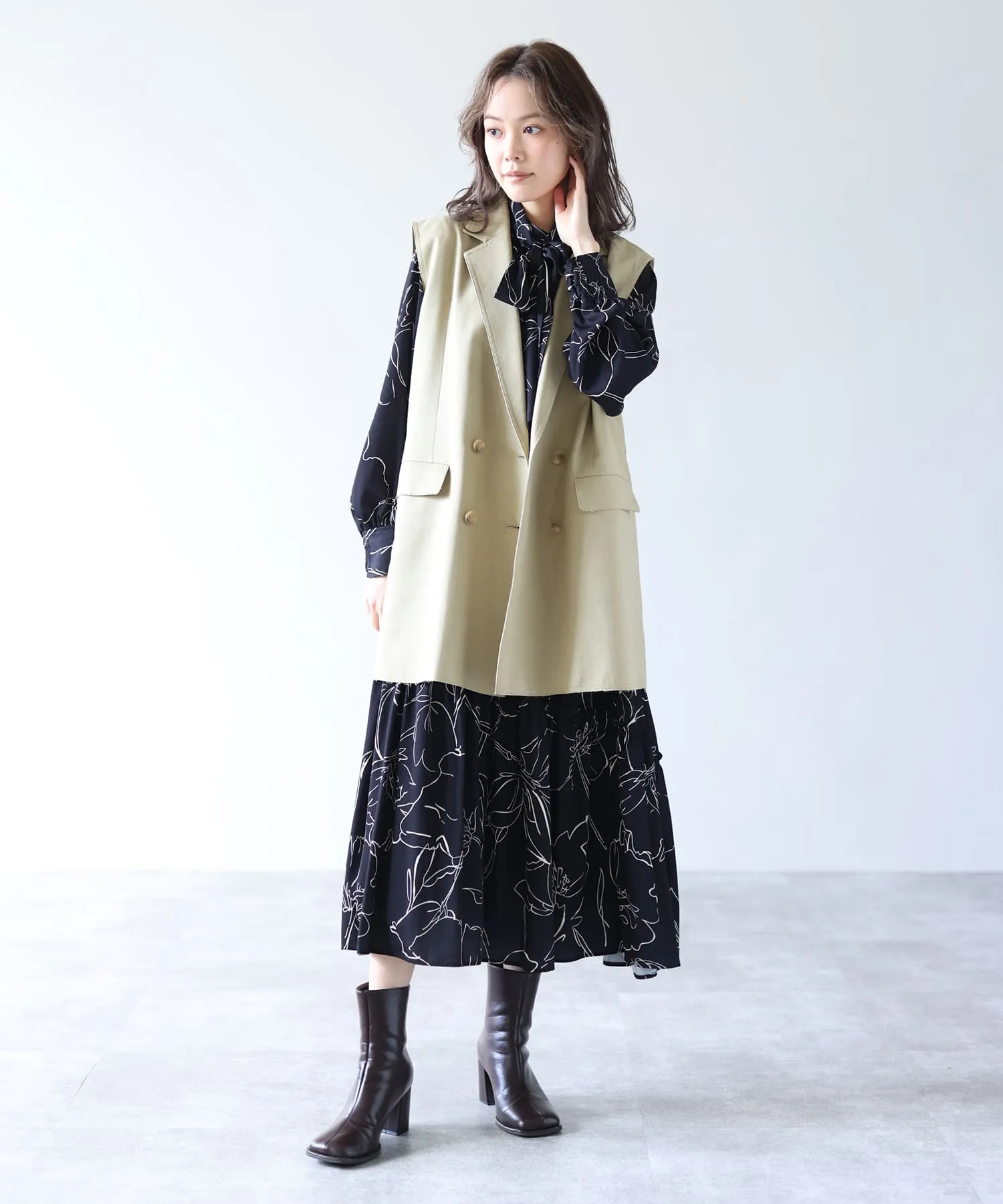 tailored double gilet | HERENCIA(ヘレンチア) | HERENCIA 