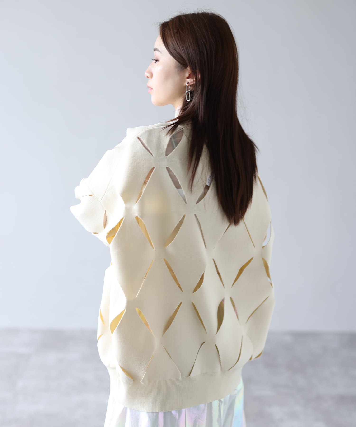 cut out design over knit | HERENCIA(ヘレンチア) | HERENCIA