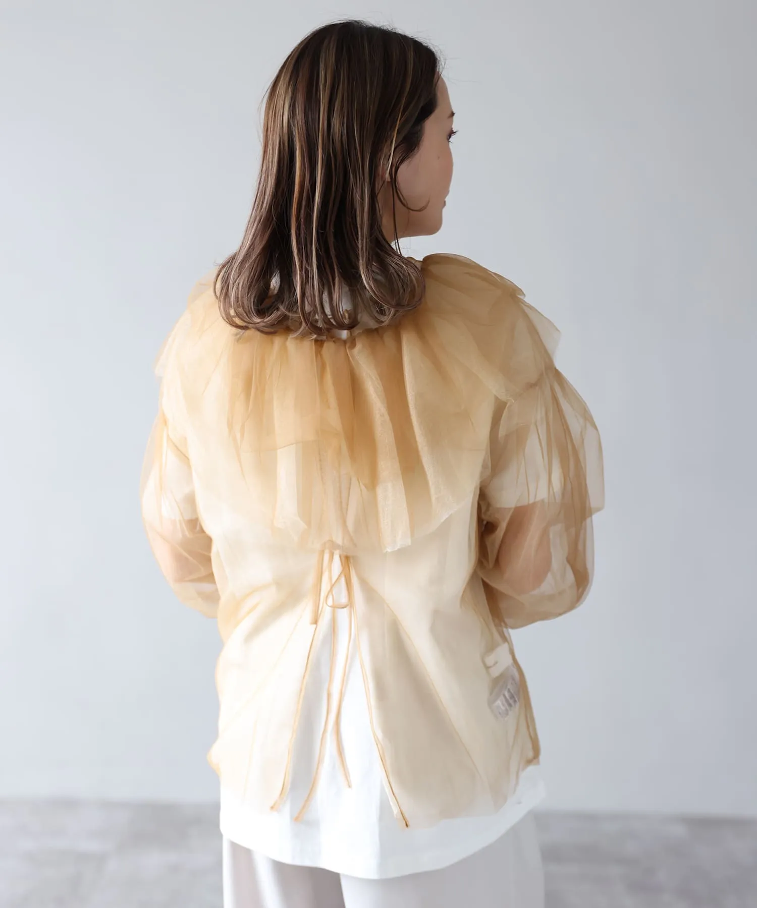 2way ribbon tulle blouse | HERENCIA(ヘレンチア) | HERENCIA 
