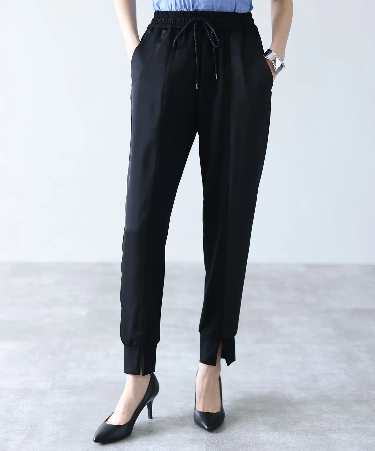hem slit jogger docking pants | HERENCIA(ヘレンチア) | HERENCIA 