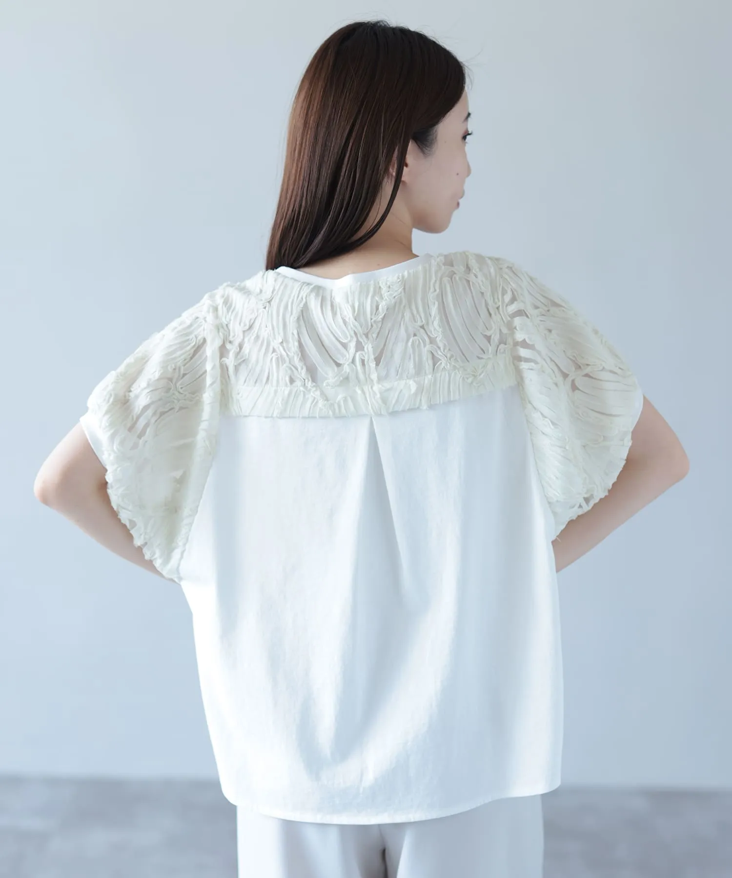 HERENCIA / Cord lace cocoon silhouette cut and sew
