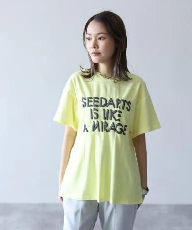 HERENCIA / tuck print t-shirt