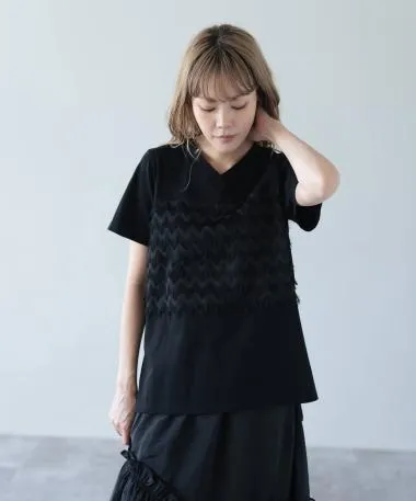 HERENCIA / Front fringe t-shirt