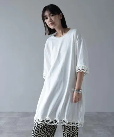 HERENCIA / Rope-designed hem dress