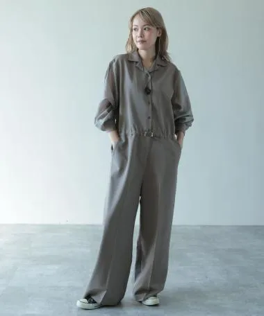 HERENCIA / Sheer sleeve jumpsuit