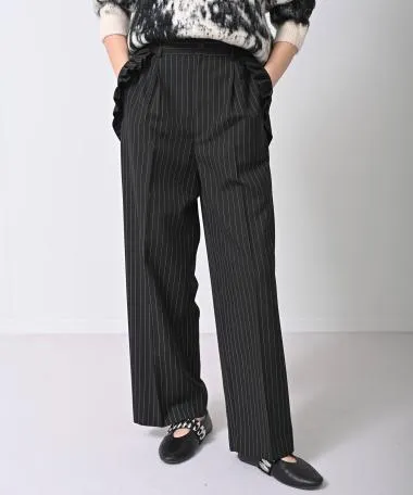 HERENCIA / Pocket frill straight pants