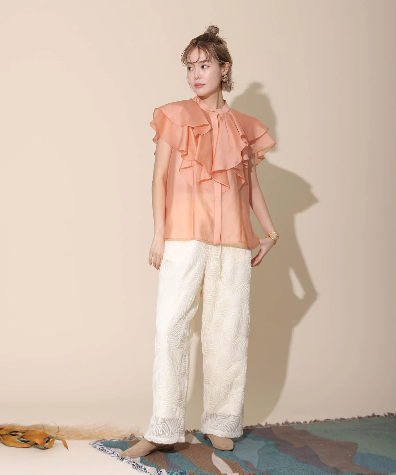 Embroidered lace pants | HERENCIA(ヘレンチア) | HERENCIA